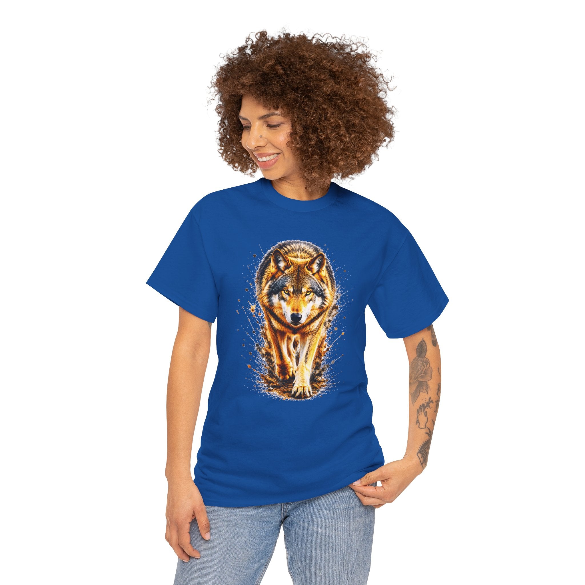 Wolf Graphic T-Shirt, Majestic Wolf Tee, Wildlife Animal Shirt, Unisex Nature Graphic Tee, Wolf Lover Gift, Forest Wolf Shirt