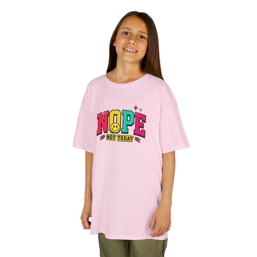 Kids "NOPE Not Today" Graphic Tee — Funny Retro Lettering Kids T-Shirt