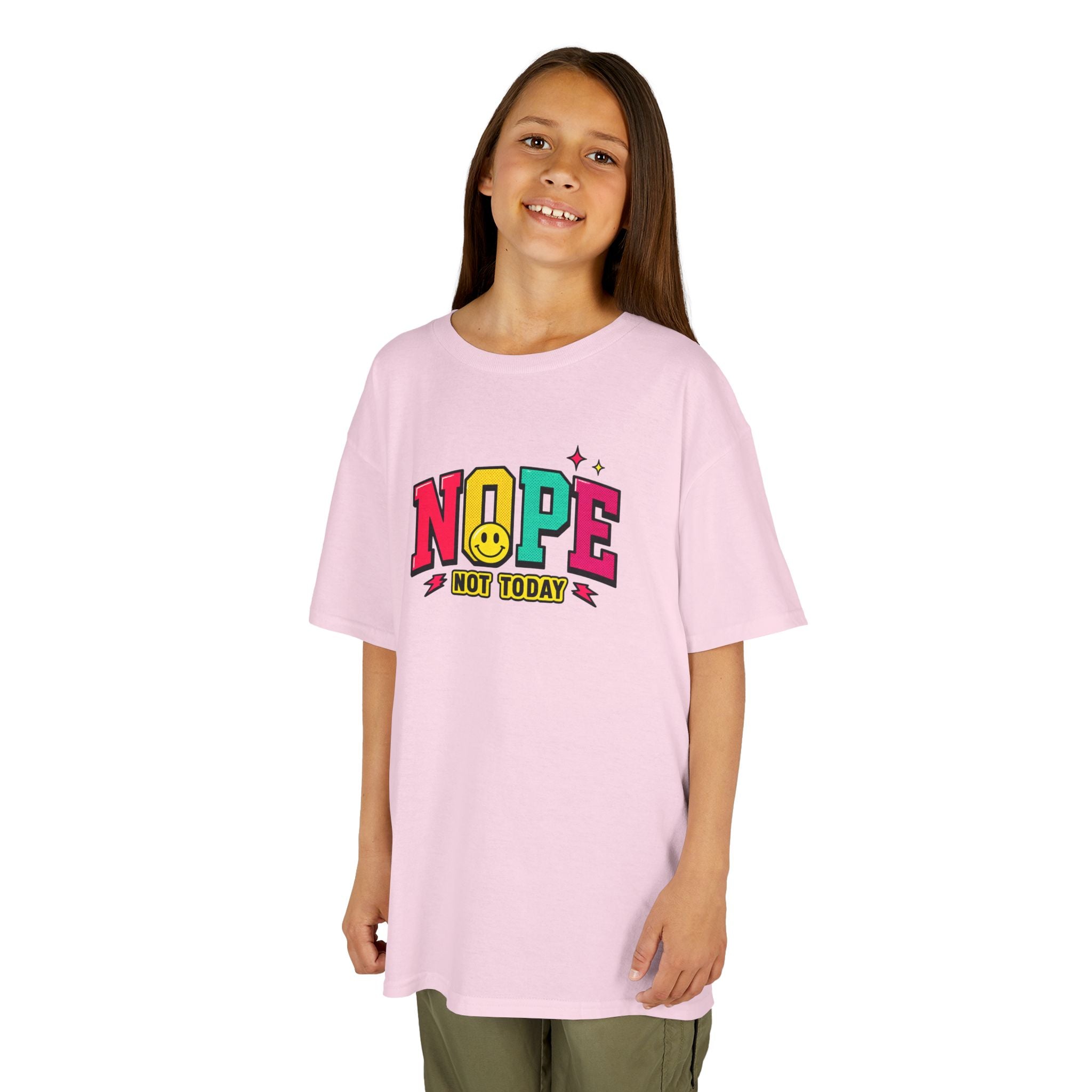 Kids "NOPE Not Today" Graphic Tee — Funny Retro Lettering Kids T-Shirt