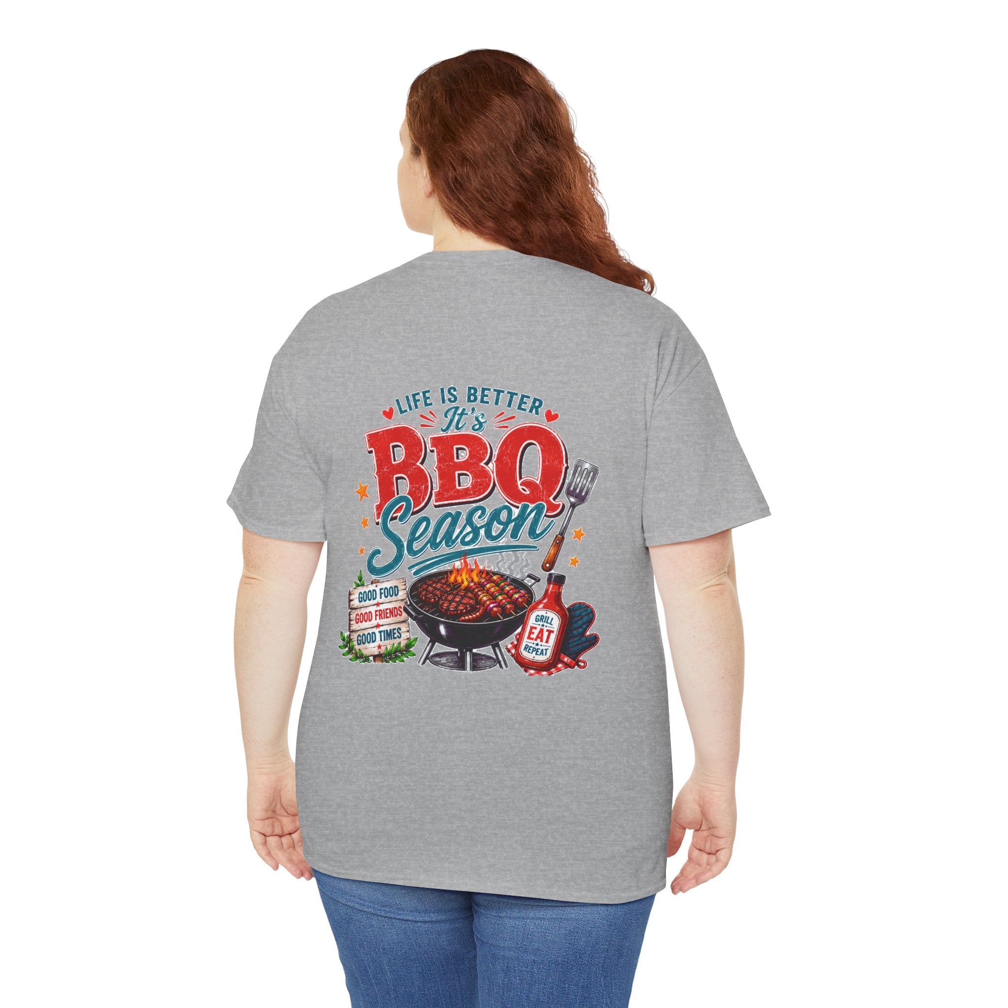 BBQ Season T-Shirt | Life Is Better It's BBQ Season Tee | Funny Grill Shirt | Summer Cookout Tee | Barbecue Lover Gift | Backyard BBQ Shirt