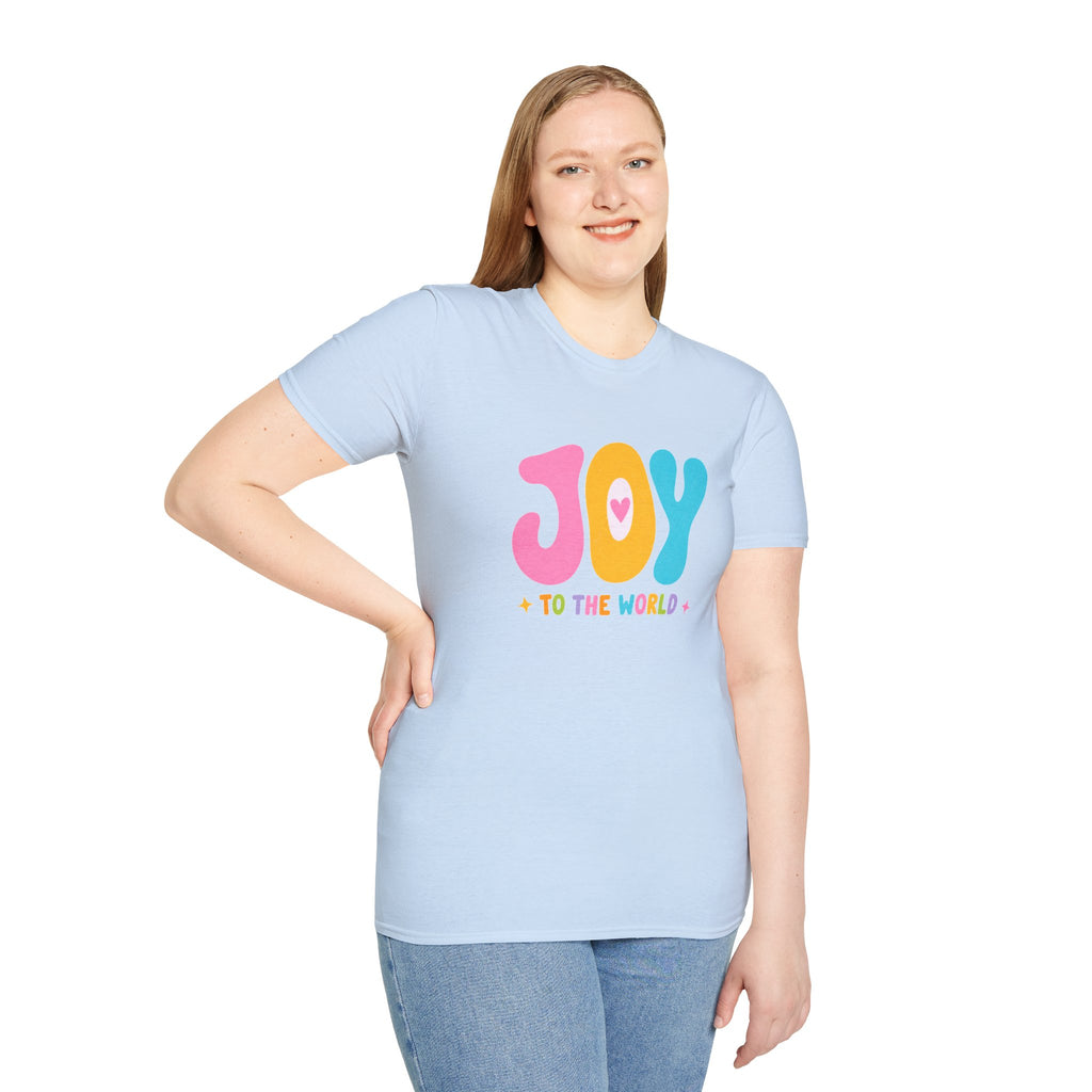 Joy to the World T-Shirt — Colorful Holiday Christmas Tee