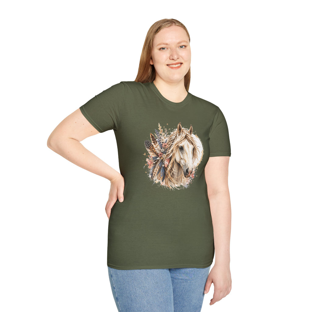 Horse T-Shirt, Western Horse Graphic Tee, Equestrian Shirt, Horse Lover Gift, Country Style Tee