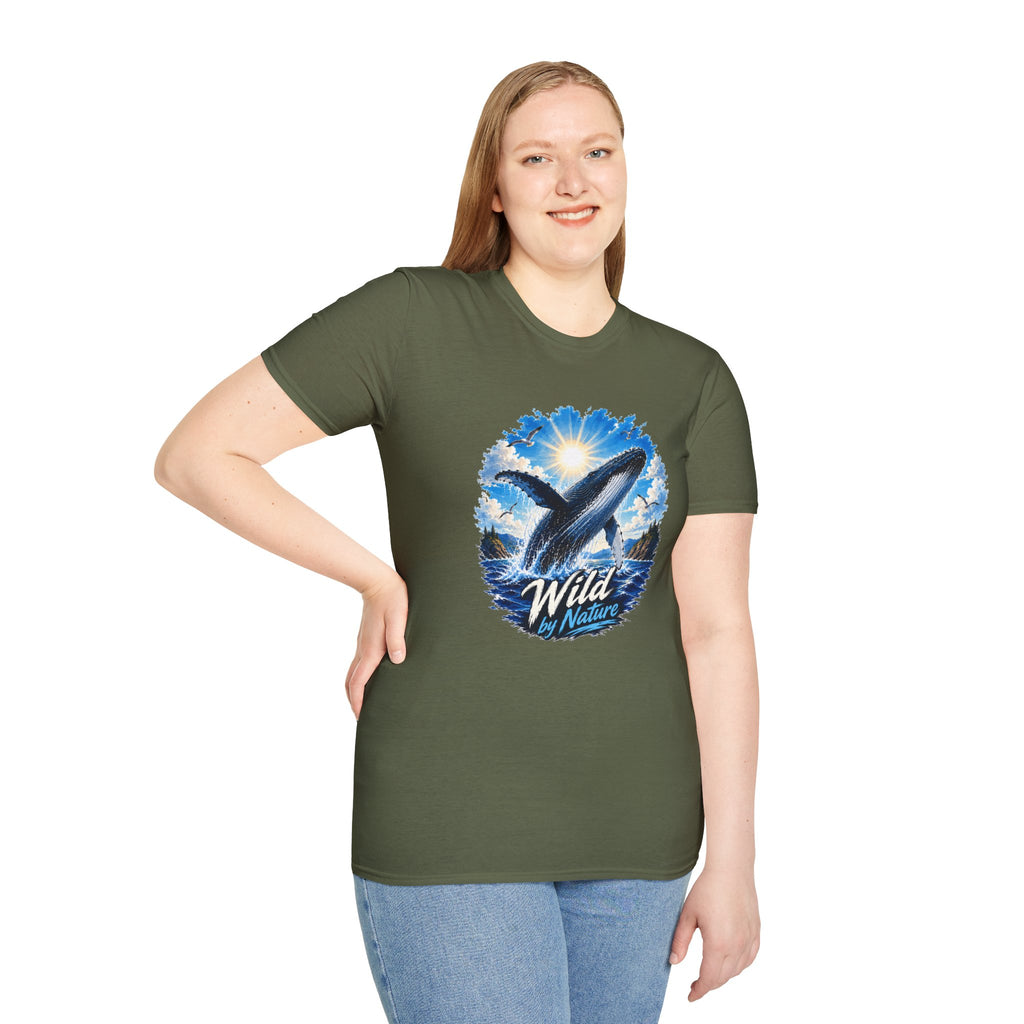 Whale T-Shirt, Ocean Whale Graphic Tee, Wild Nature Shirt, Ocean Lover Gift
