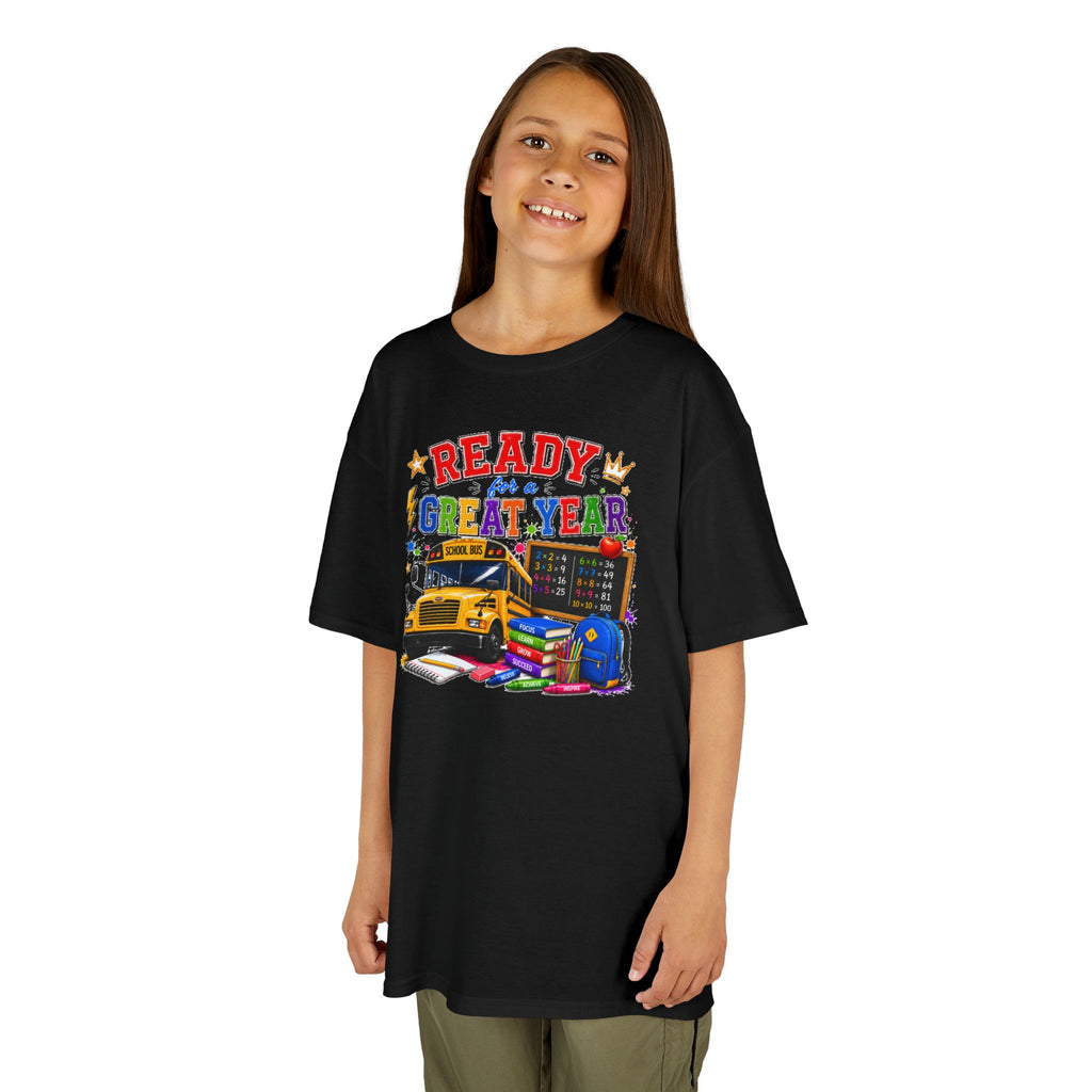 Kids T-Shirt — "Ready For A Great Year" School Bus Back-to-School Tee