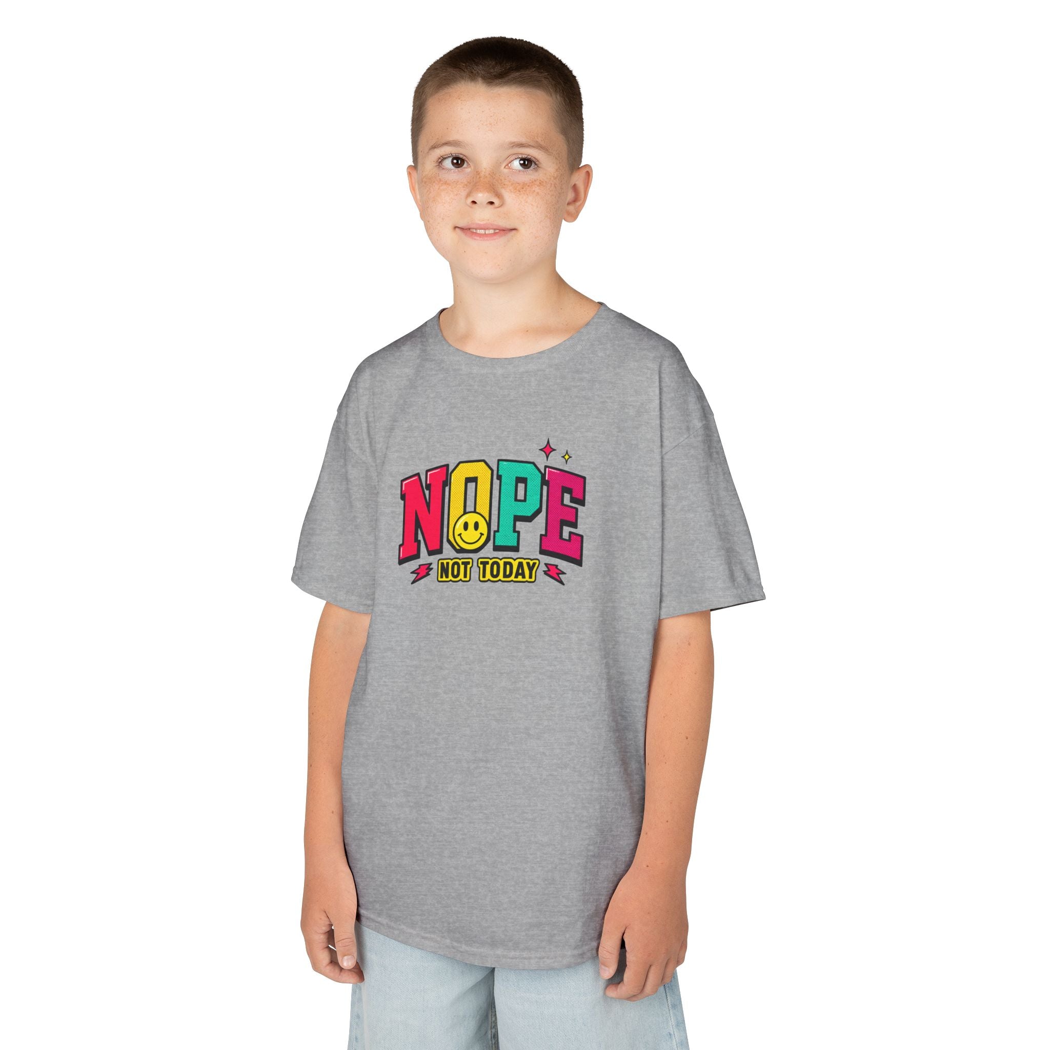 Kids "NOPE Not Today" Graphic Tee — Funny Retro Lettering Kids T-Shirt