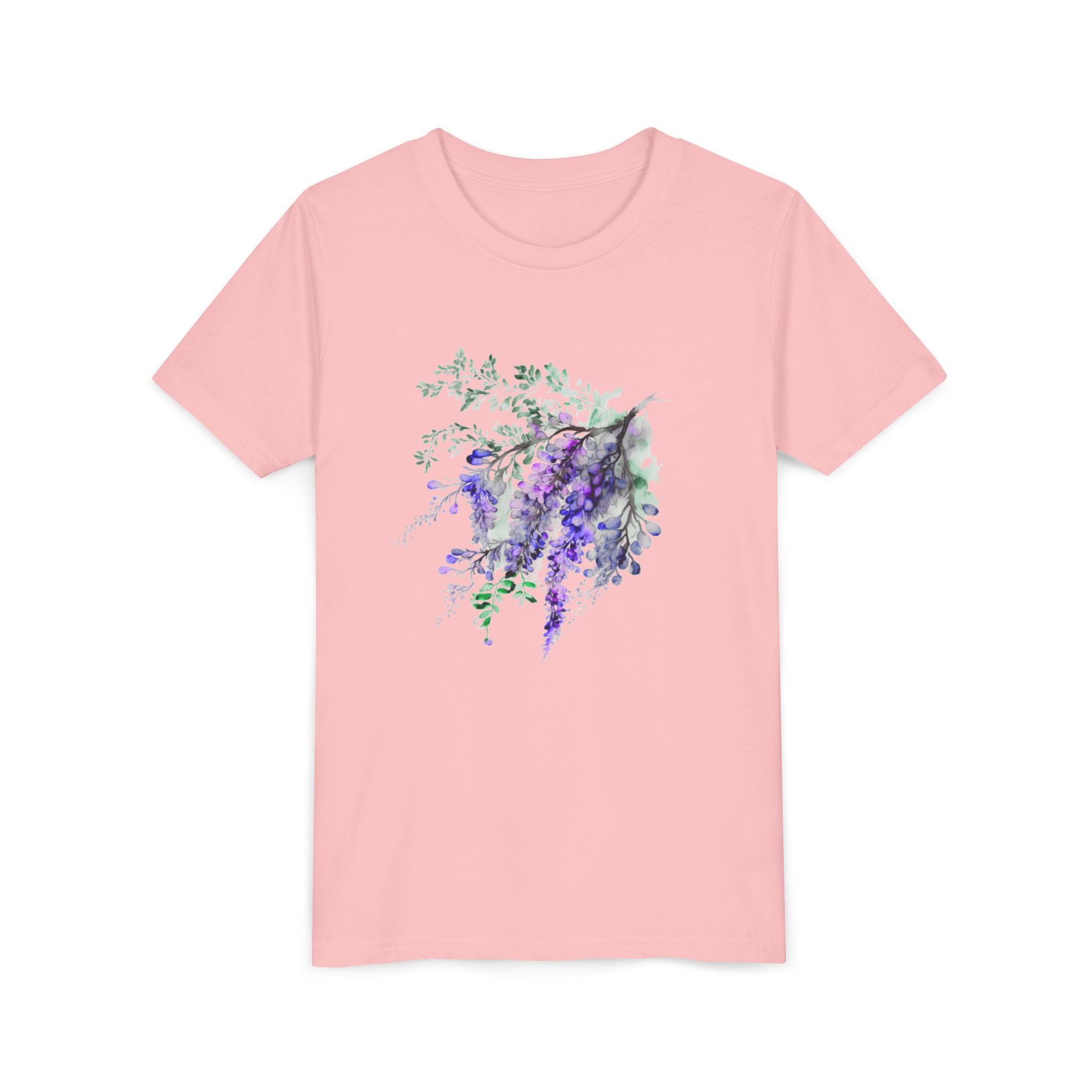 Youth Tee - Watercolor Wisteria Floral Shirt