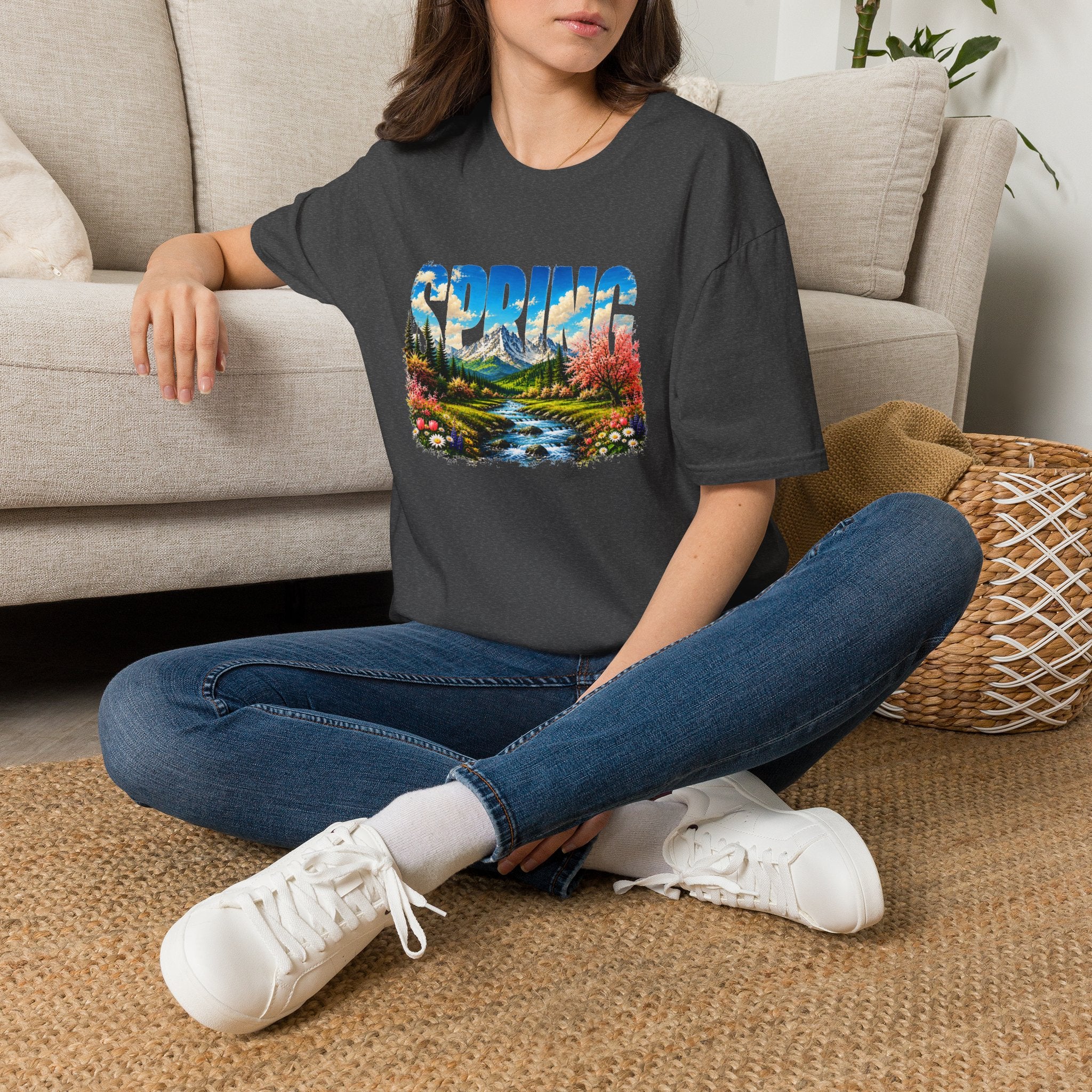 Spring Mountain T Shirt Scenic Landscape Tee