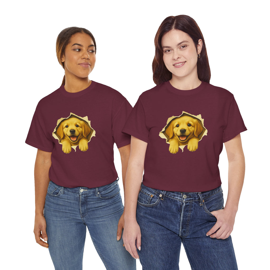 Golden Retriever Peekaboo Shirt, Cute Dog Lover T-Shirt, Funny Puppy Tee, Golden Retriever Gift, Pet Lover Graphic Shirt