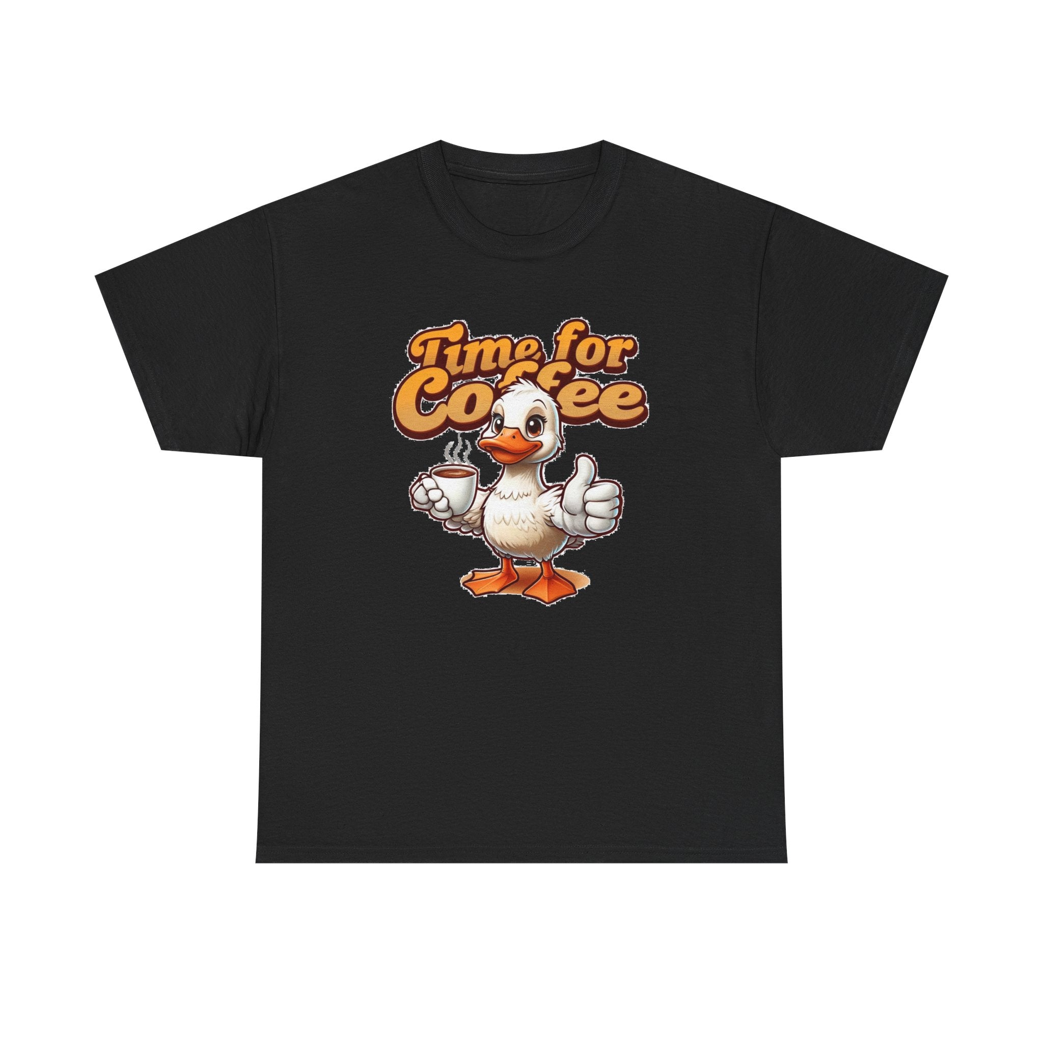 Time for Coffee Duck Shirt, Funny Duck T-Shirt, Cute Animal Graphic Tee, Coffee Lover Shirt, Unisex Funny Tee, Gift Idea