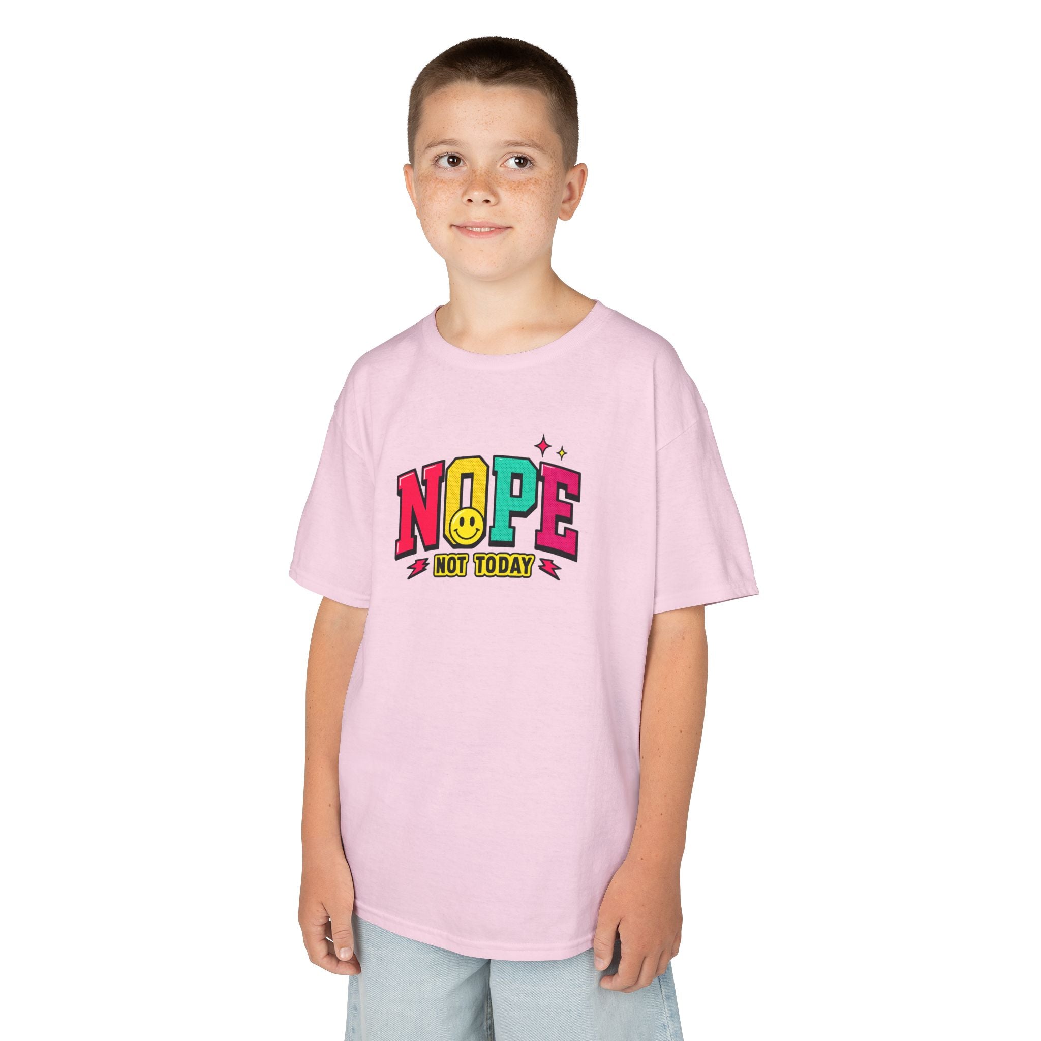 Kids "NOPE Not Today" Graphic Tee — Funny Retro Lettering Kids T-Shirt