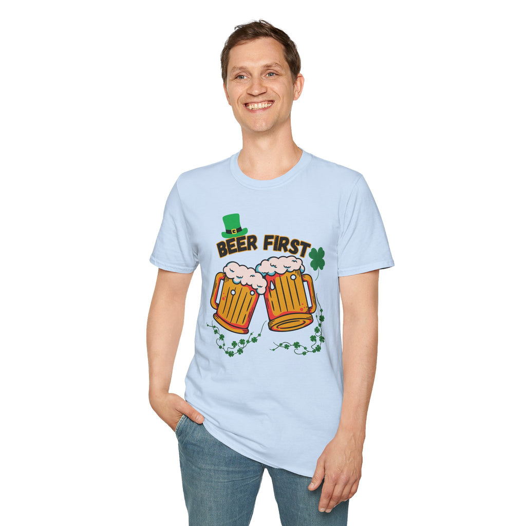 Beer First T-Shirt — St. Patrick's Day Beer Mug Tee