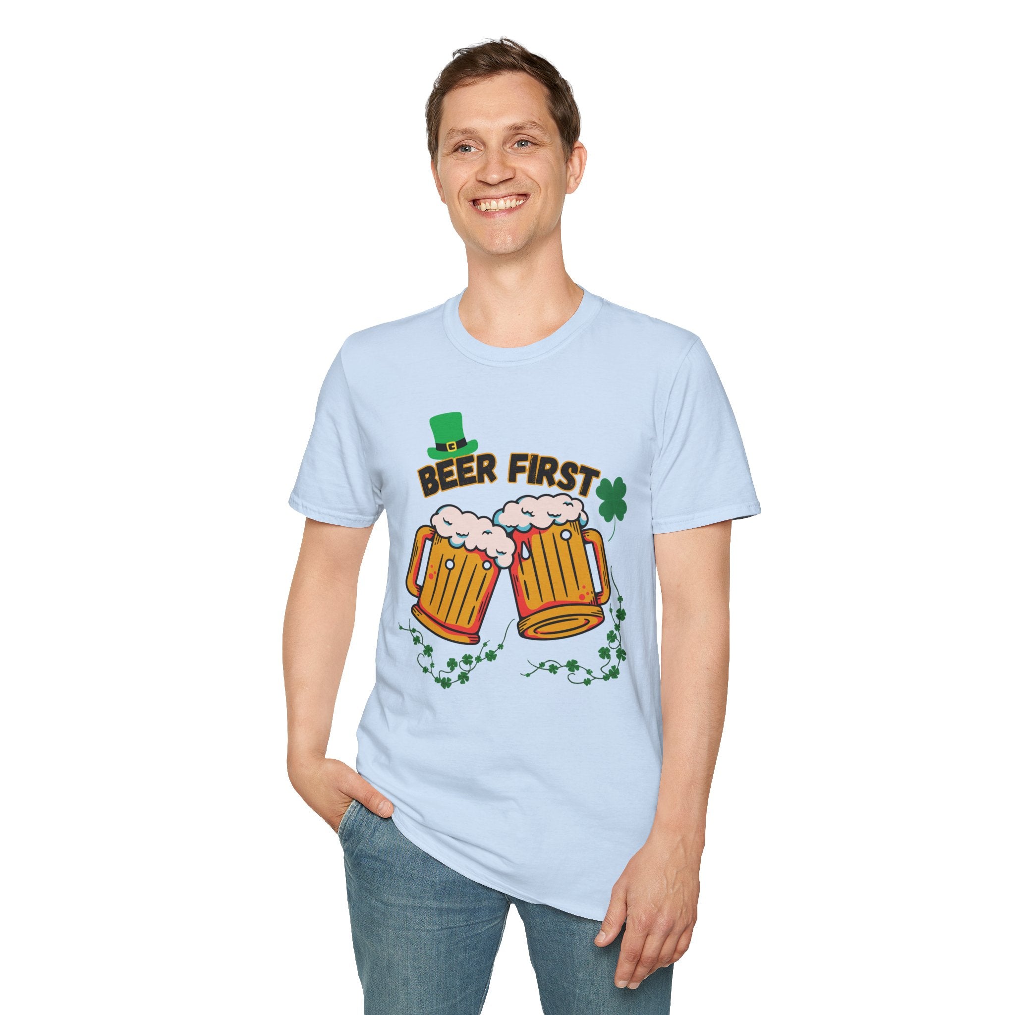 Beer First T-Shirt — St. Patrick's Day Beer Mug Tee