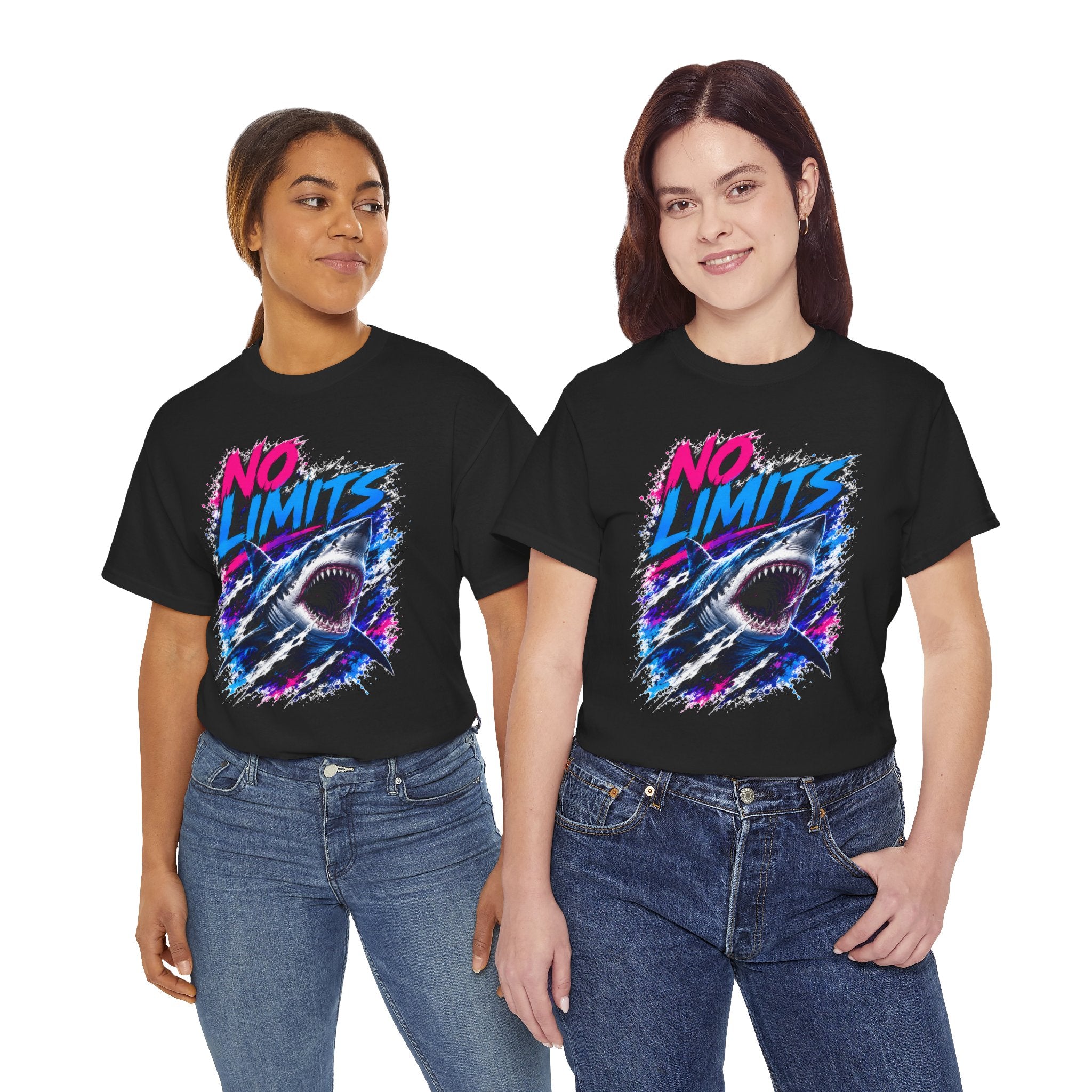 No Limits Shark T-Shirt | Great White Shark Graphic Tee | Unisex Streetwear Shirt | Ocean Lover Gift | Bold Shark Art Tee