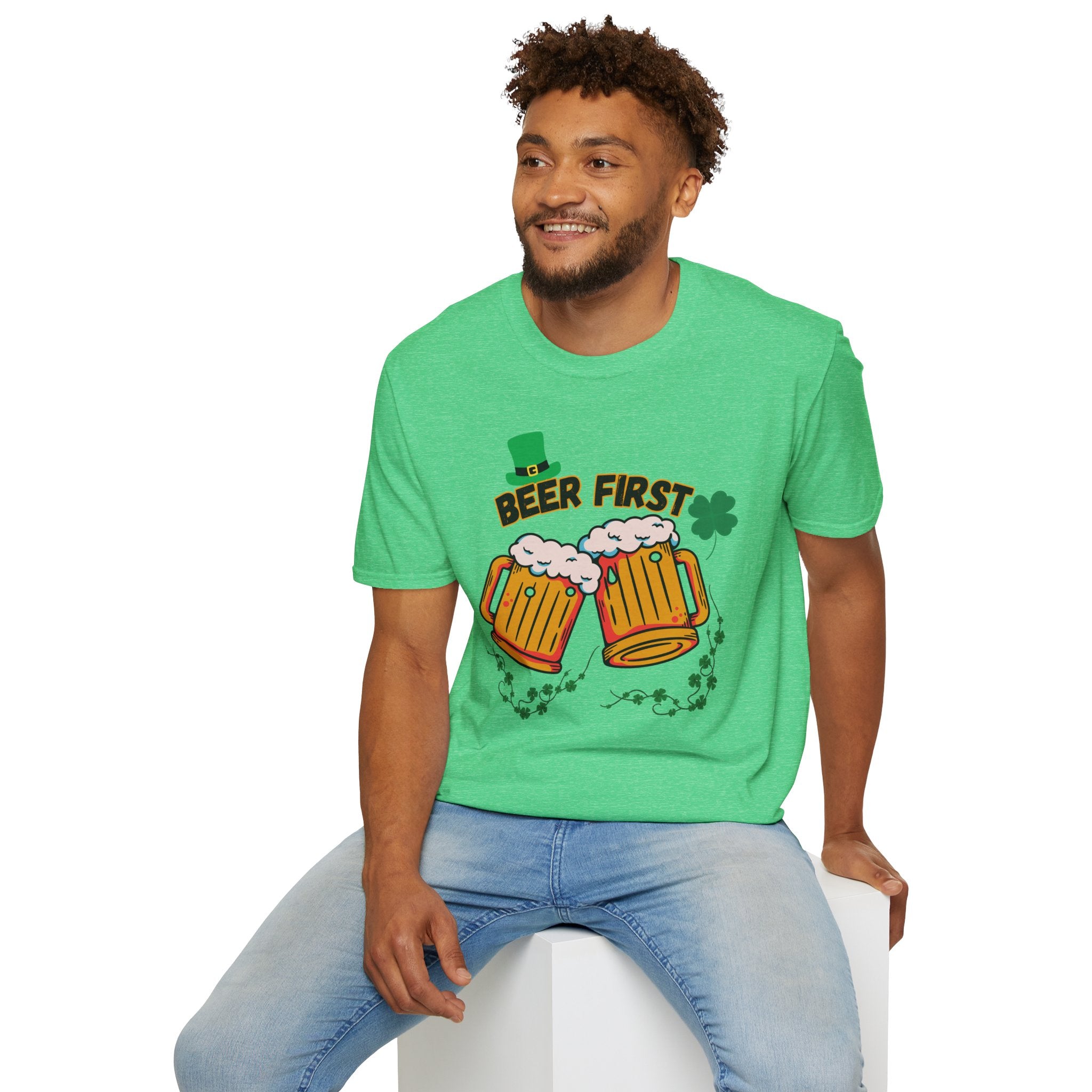 Beer First T-Shirt — St. Patrick's Day Beer Mug Tee