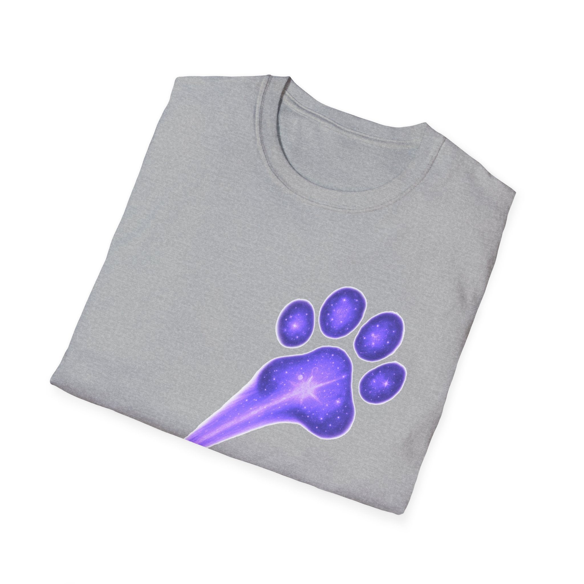 Purple Galaxy Paw Tee Dog Lover Gift, Aesthetic Pet Lover Tee
