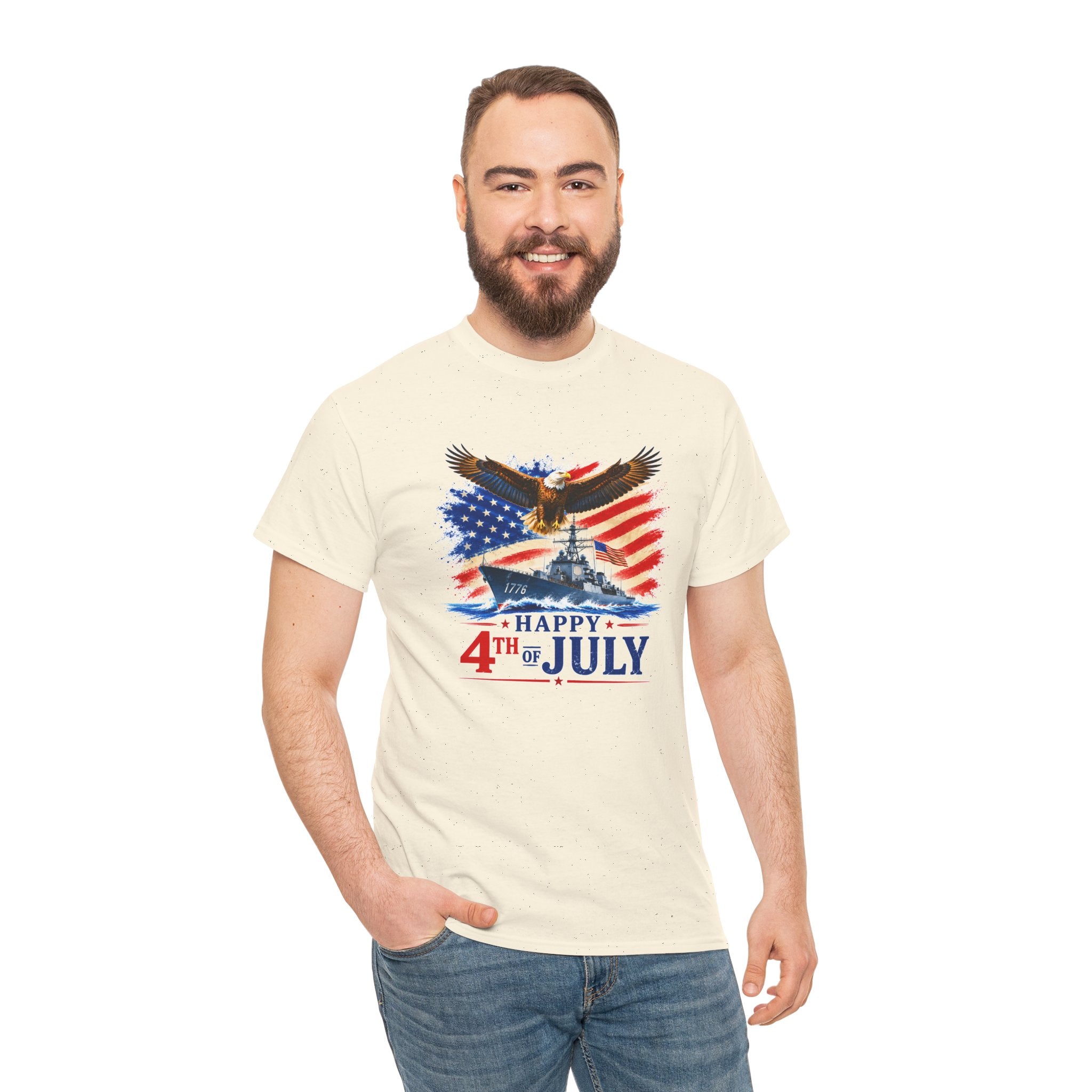 Happy 4th of July Shirt, Patriotic Eagle T-Shirt, American Flag Tee, USA Independence Day Shirt, Freedom Eagle Gift