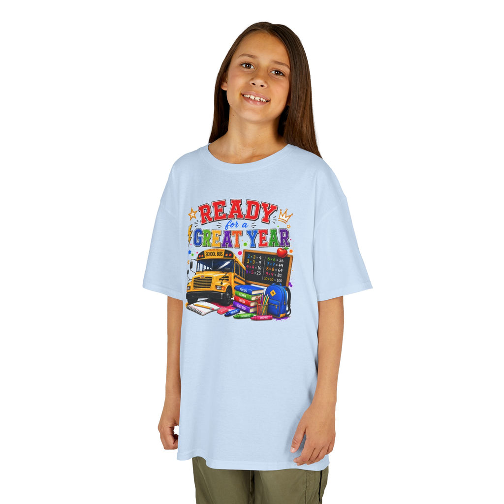 Kids T-Shirt — "Ready For A Great Year" School Bus Back-to-School Tee