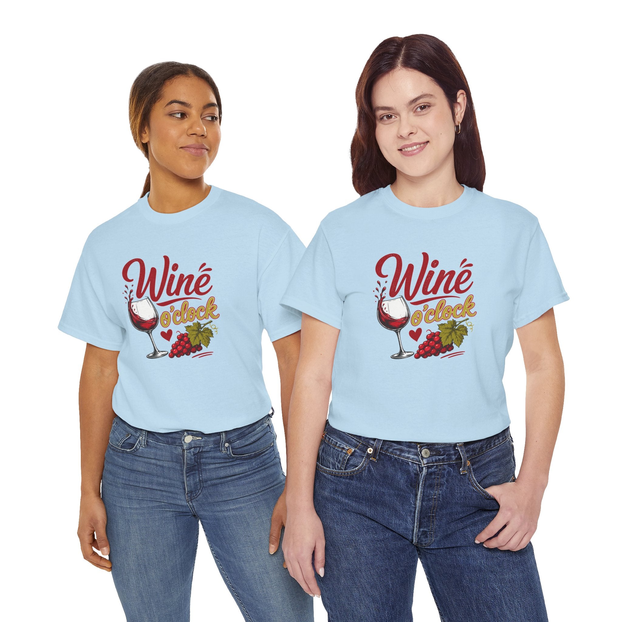 Wine T-Shirt - "Wine O'Clock" Graphic Tee for Wine Lovers