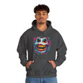 Unisex Skull Smile Hoodie - Colorful Drippy Graffiti Skull Pullover