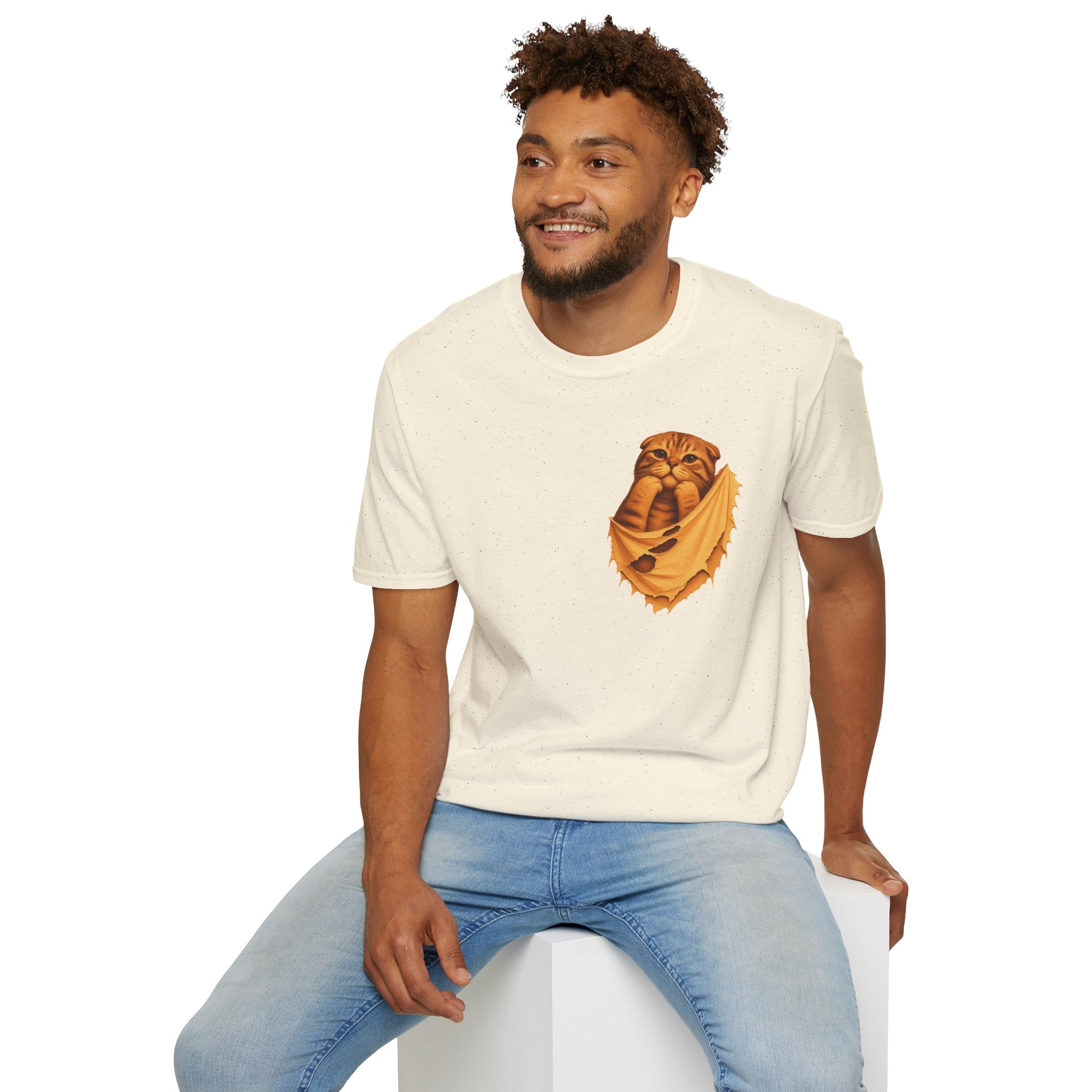 Cat in a Pocket T-Shirt — Cute Pocket Kitten Graphic Tee