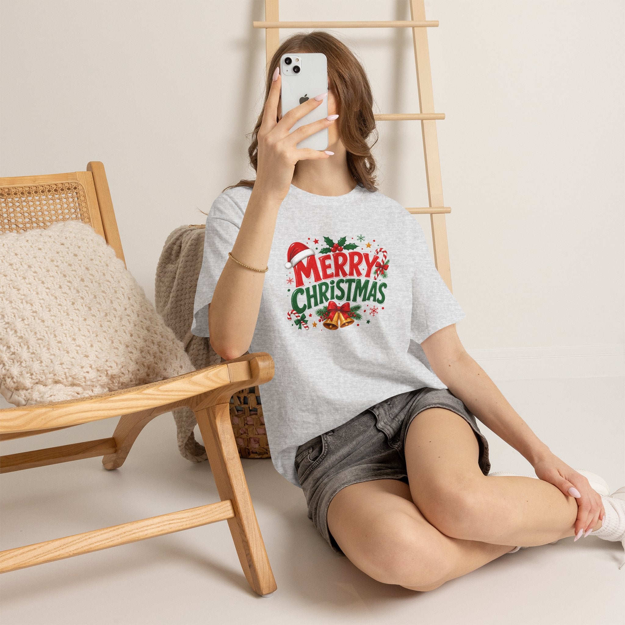 Merry Christmas Shirt, Christmas Graphic Tee, Santa Hat T-Shirt, Holiday Party Shirt, Xmas Gift for Men Women