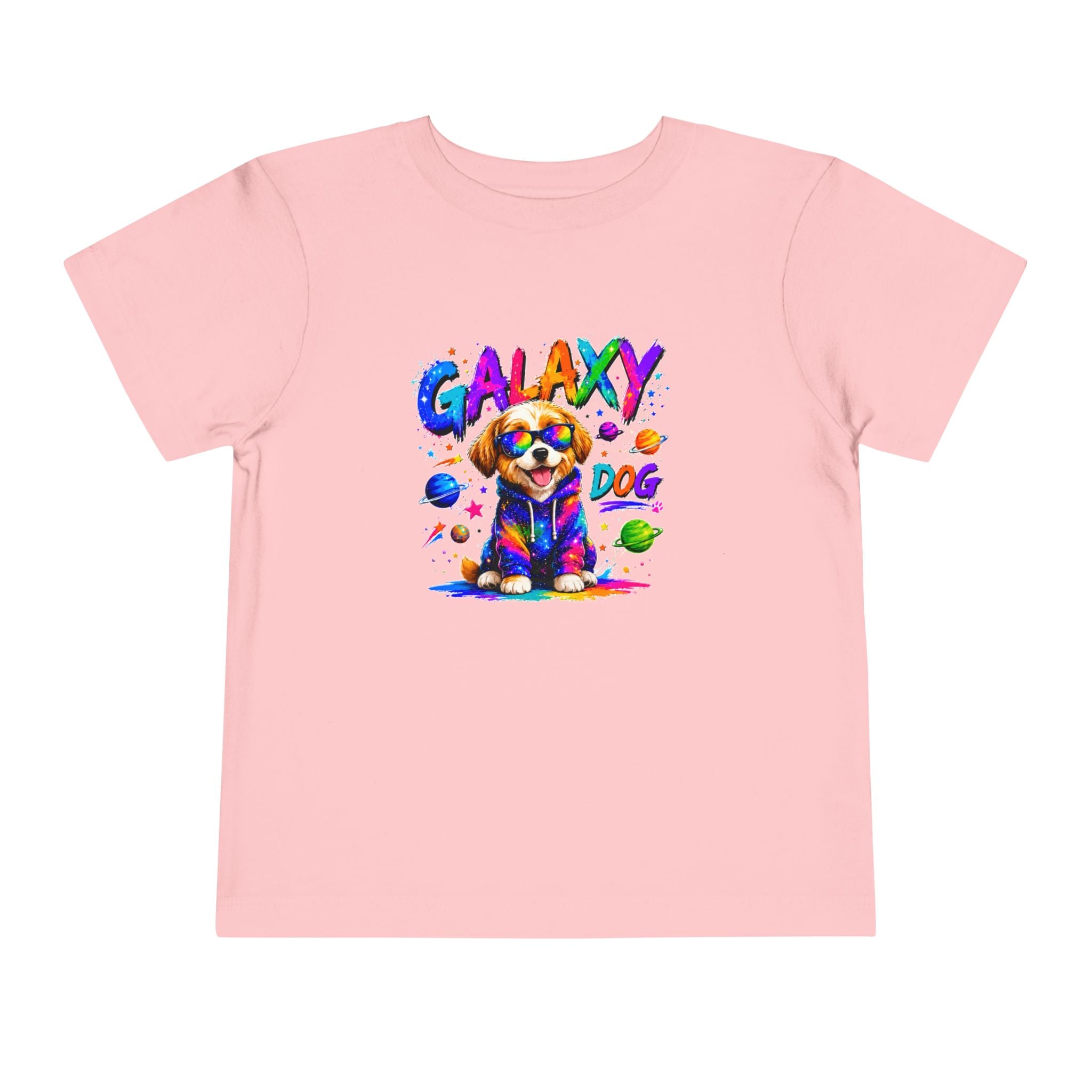 Galaxy Dog Toddler Shirt, Space Puppy Toddler Tee, Colorful Dog Kids Shirt, Cute Galaxy Puppy Tee, Rainbow Space Dog Gift for Boys Girls