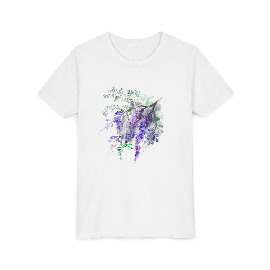 Youth Tee - Watercolor Wisteria Floral Shirt