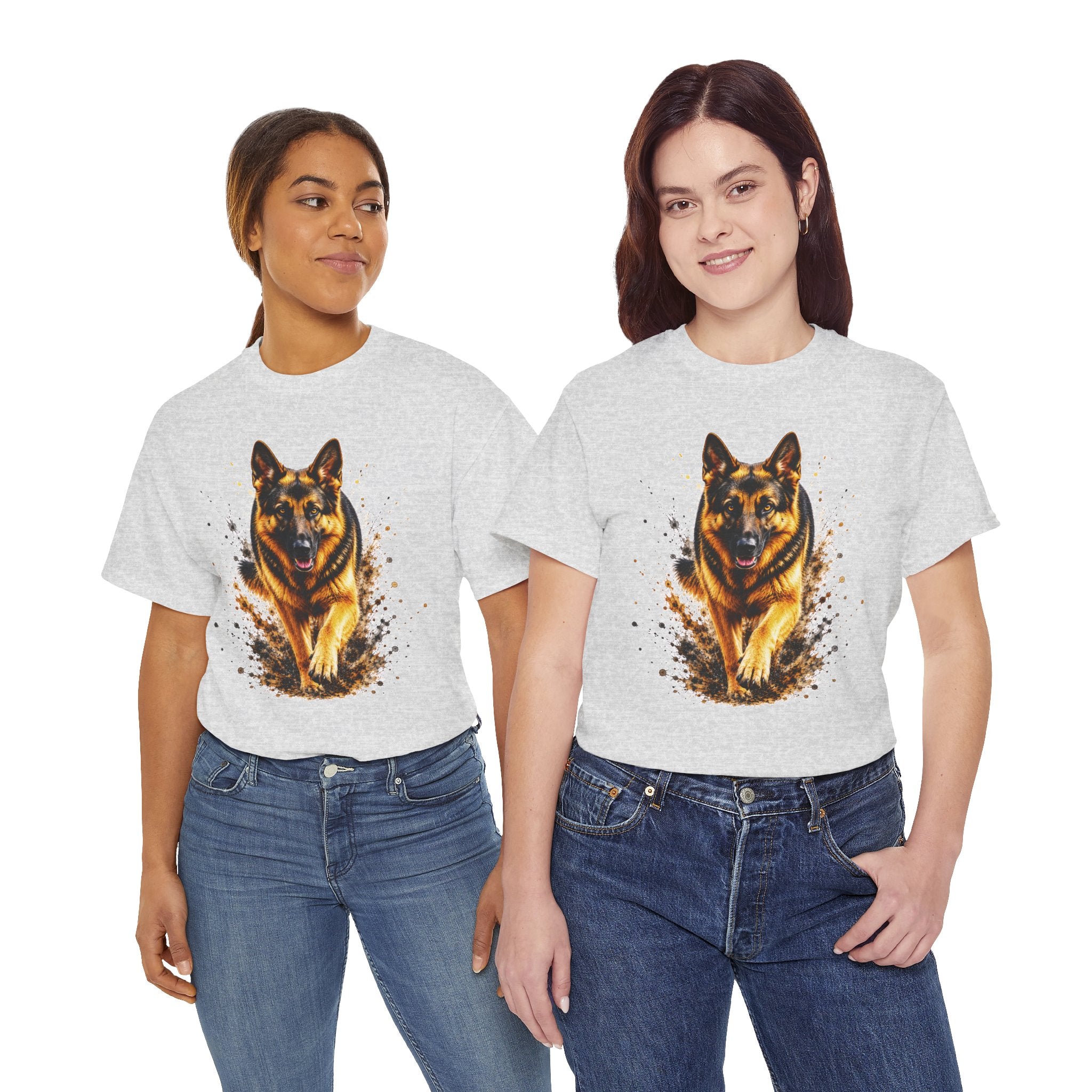 German Shepherd Running T-Shirt, German Shepherd Graphic Tee, Dog Lover Shirt, Unisex German Shepherd Tee, Gift for Dog Owner, K9 Animal Shirt