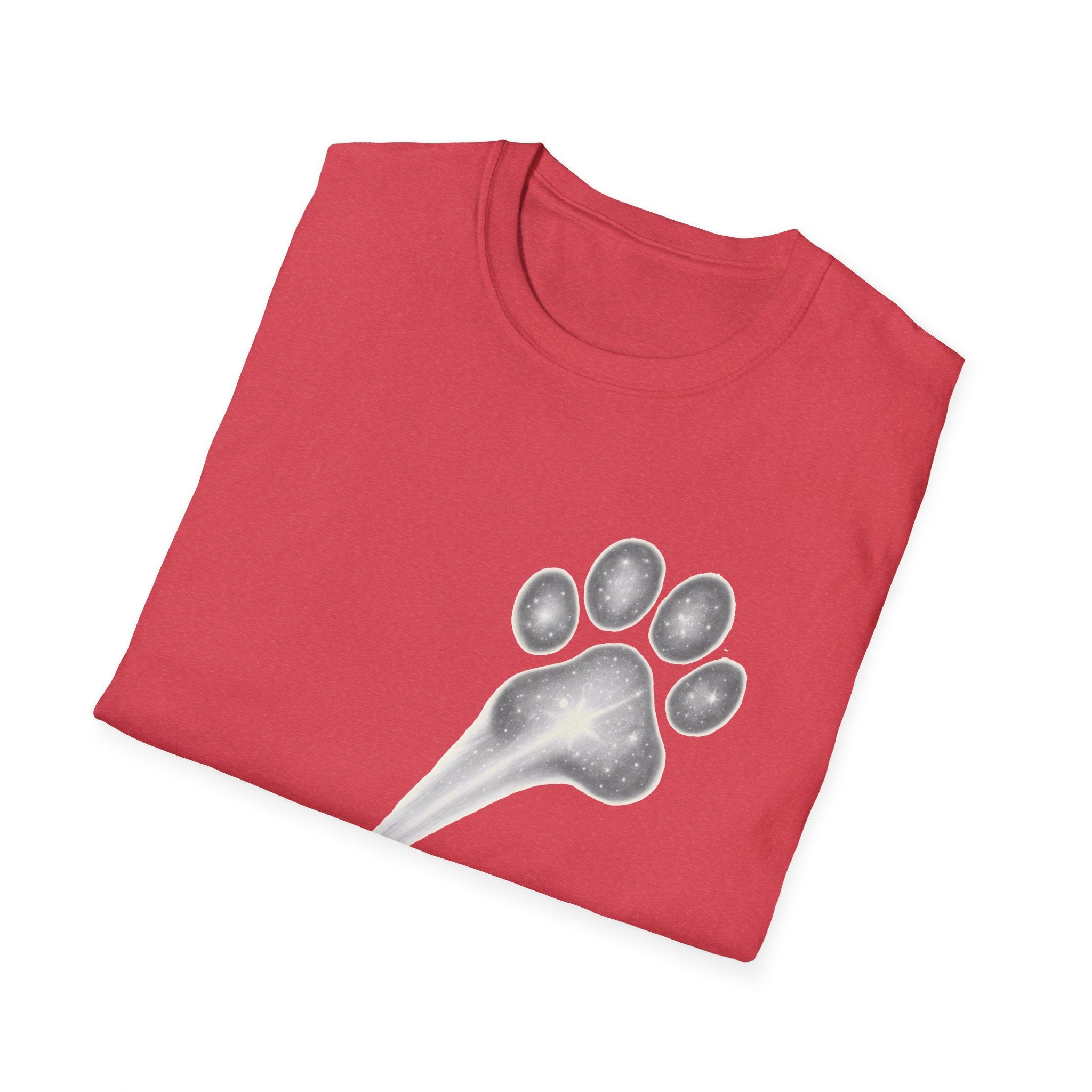 Cat Paw Meteor T-Shirt - Minimalist Paw Print Meteor Design