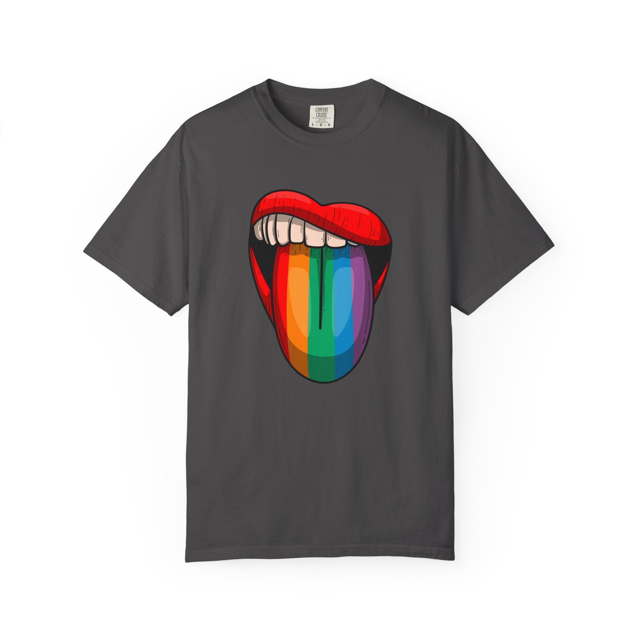 Rainbow Tongue T-Shirt — Pride Lip Graphic Tee