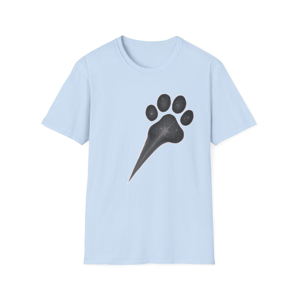 Minimal Paw Print T-Shirt, Dog Lover Tee, Aesthetic Pet Shirt, Paw Comet Design
