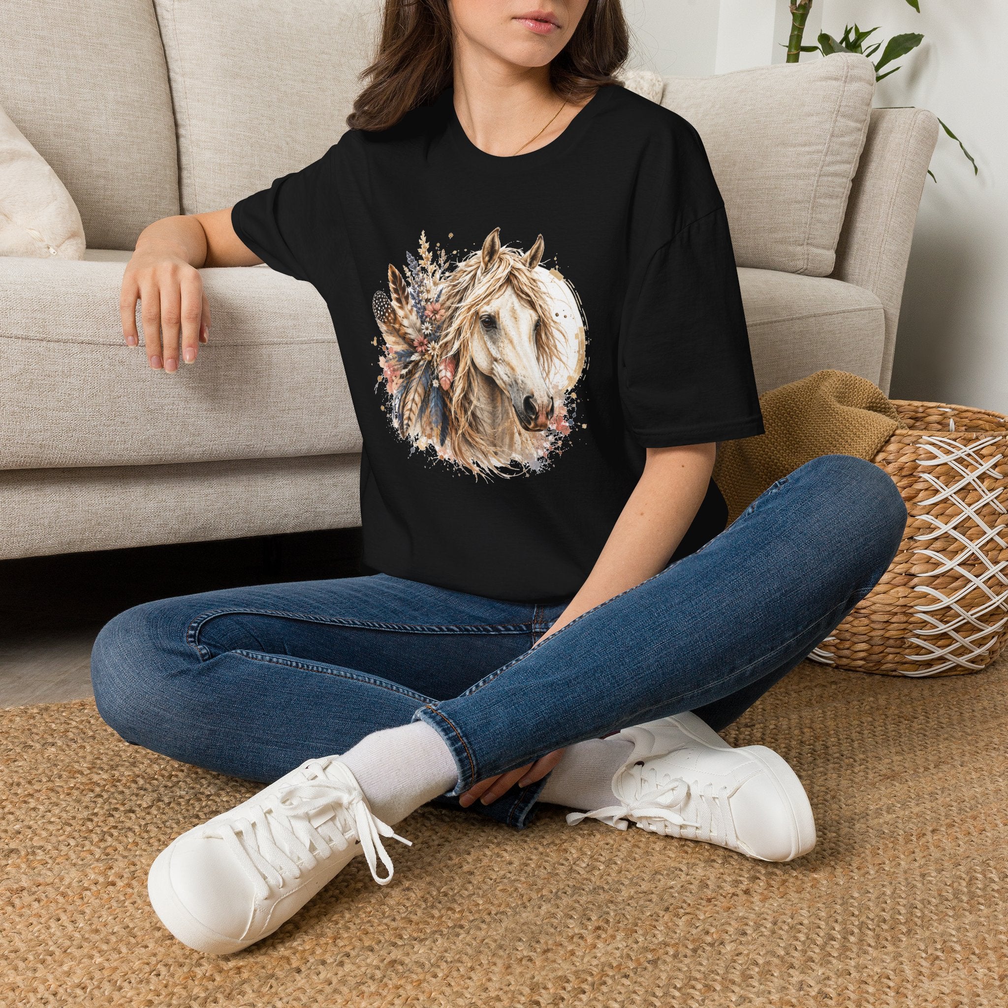 Horse T-Shirt, Western Horse Graphic Tee, Equestrian Shirt, Horse Lover Gift, Country Style Tee