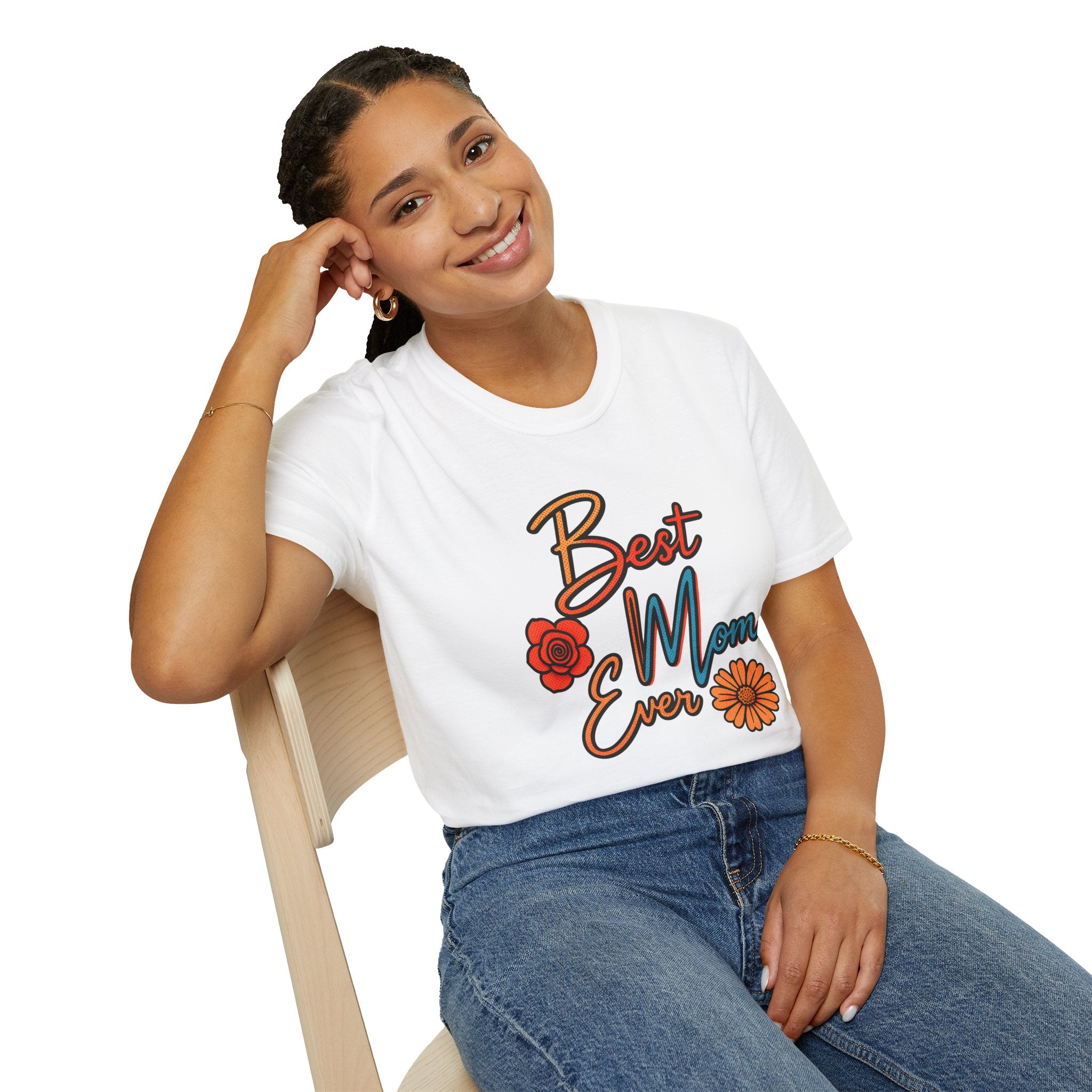 Best Mom Ever T-Shirt, Floral Mom Shirt, Mother’s Day Gift, Cute Retro Mama Tee, Gift for Mom, Unisex Shirt