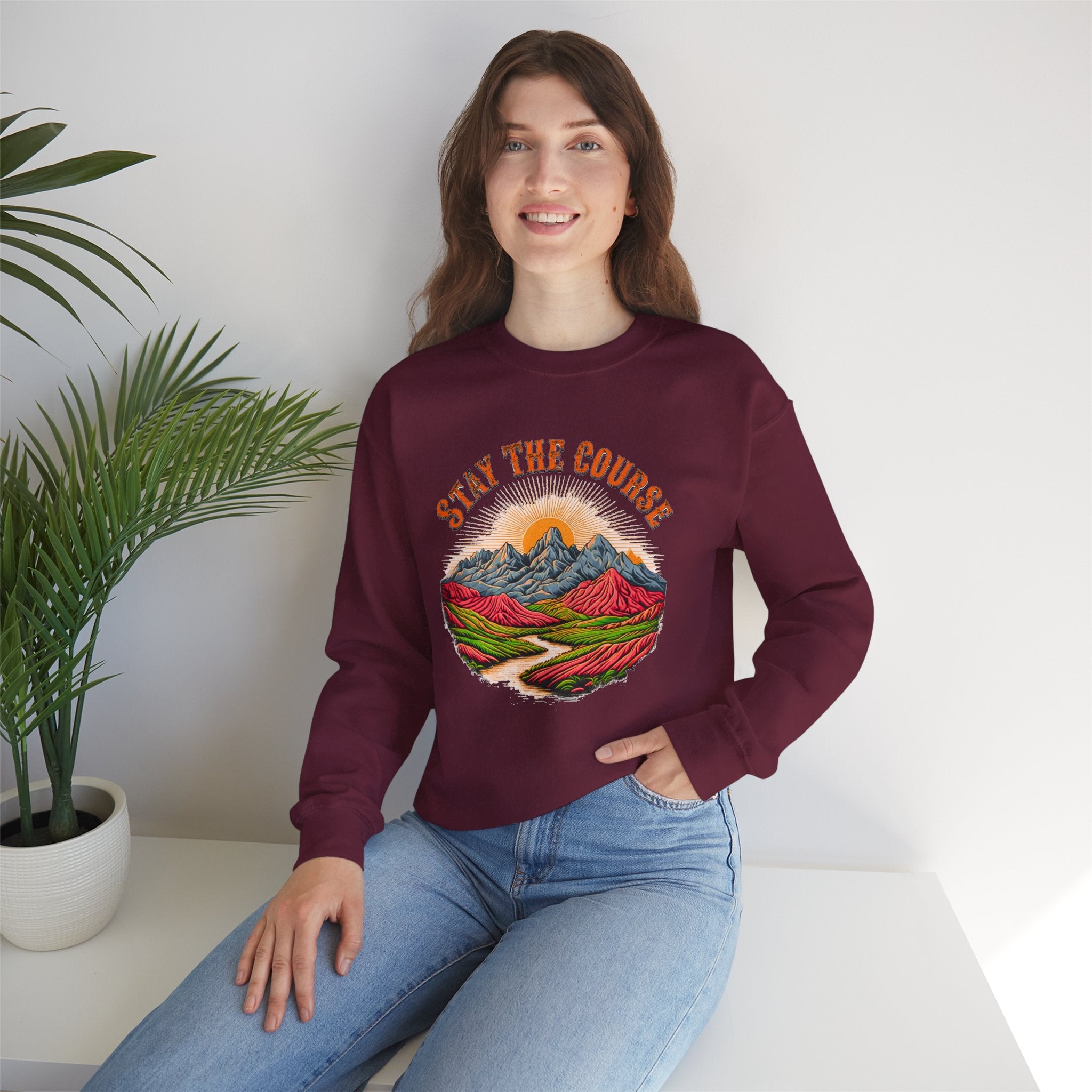 Stay the Course Sweatshirt - Scenic Mountain Crewneck