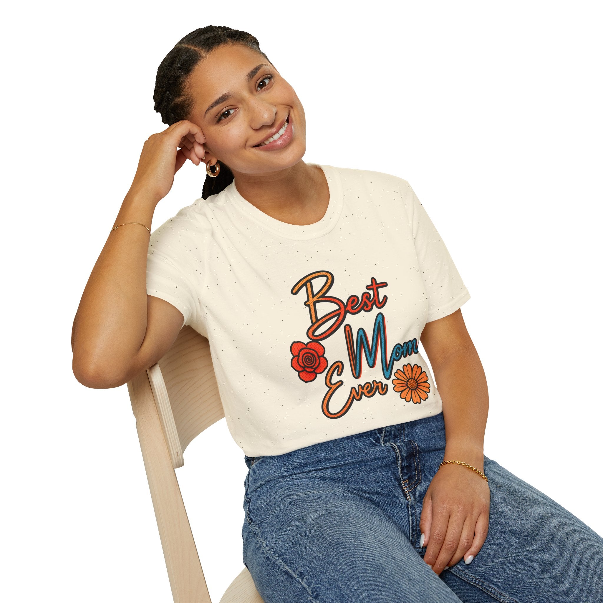 Best Mom Ever T-Shirt, Floral Mom Shirt, Mother’s Day Gift, Cute Retro Mama Tee, Gift for Mom, Unisex Shirt