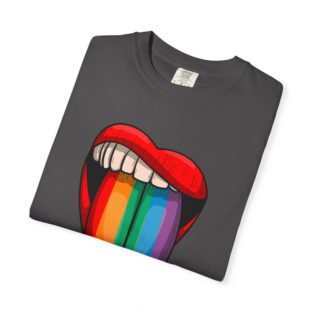 Rainbow Tongue T-Shirt — Pride Lip Graphic Tee