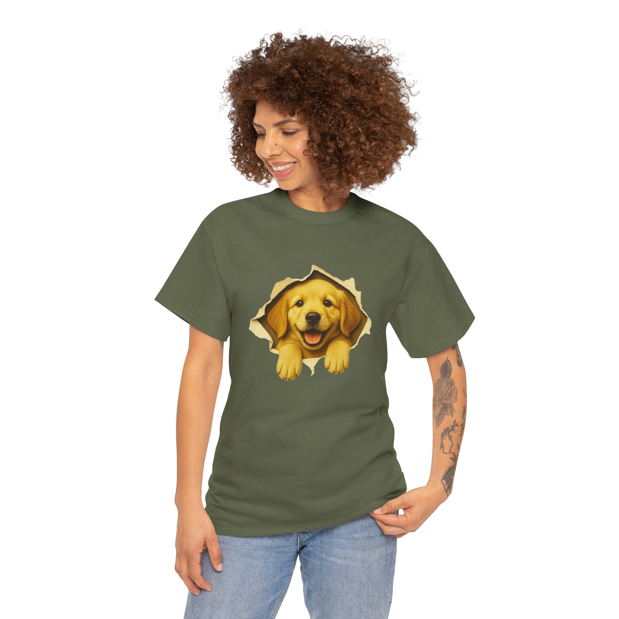 Golden Retriever Peekaboo Shirt, Cute Dog Lover T-Shirt, Funny Puppy Tee, Golden Retriever Gift, Pet Lover Graphic Shirt