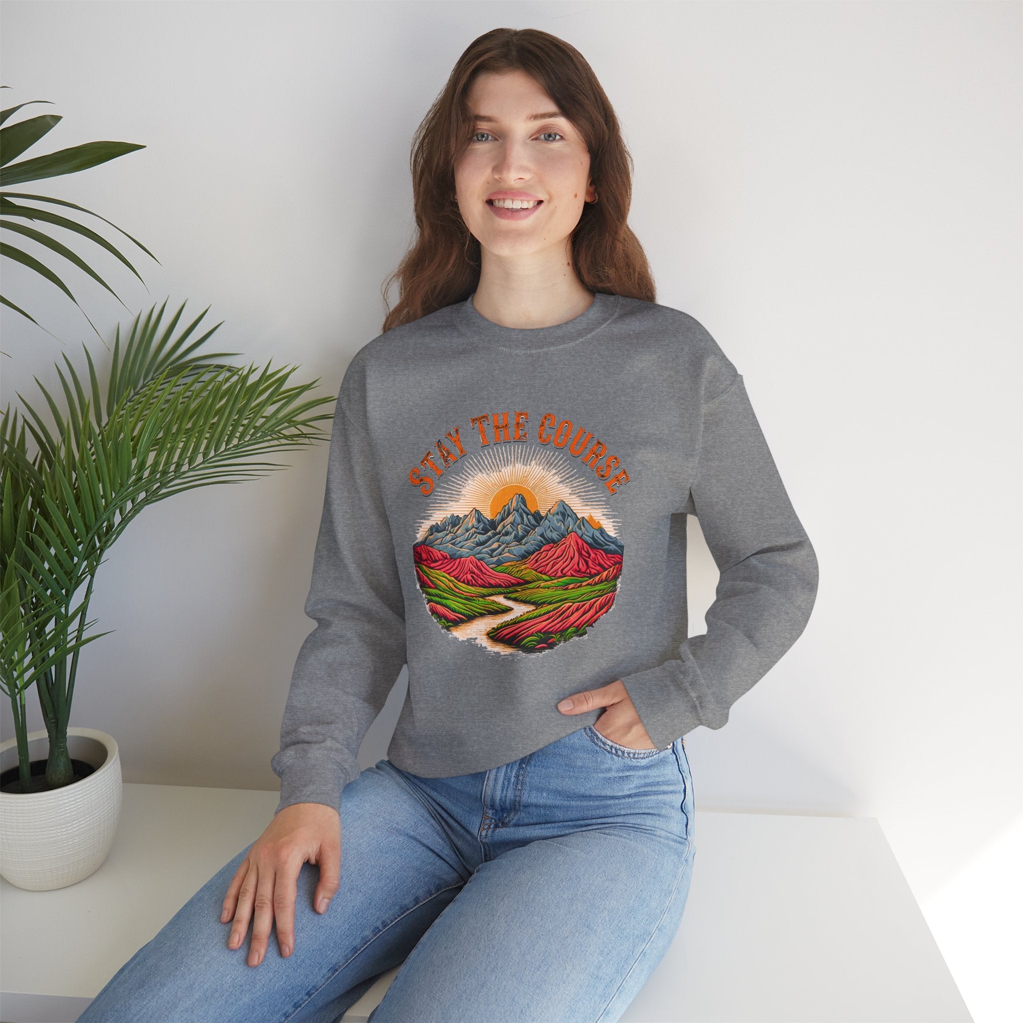 Stay the Course Sweatshirt - Scenic Mountain Crewneck