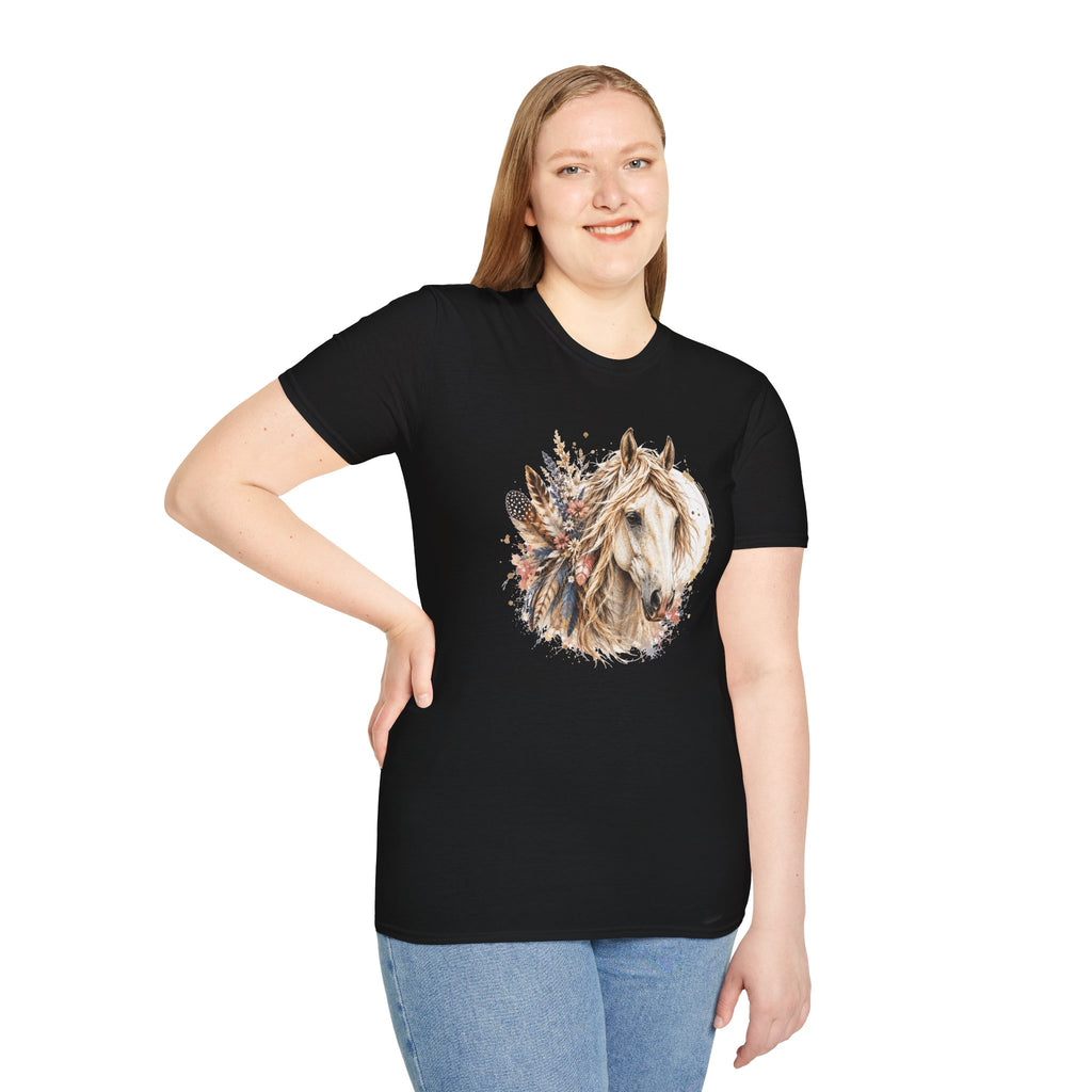 Horse T-Shirt, Western Horse Graphic Tee, Equestrian Shirt, Horse Lover Gift, Country Style Tee