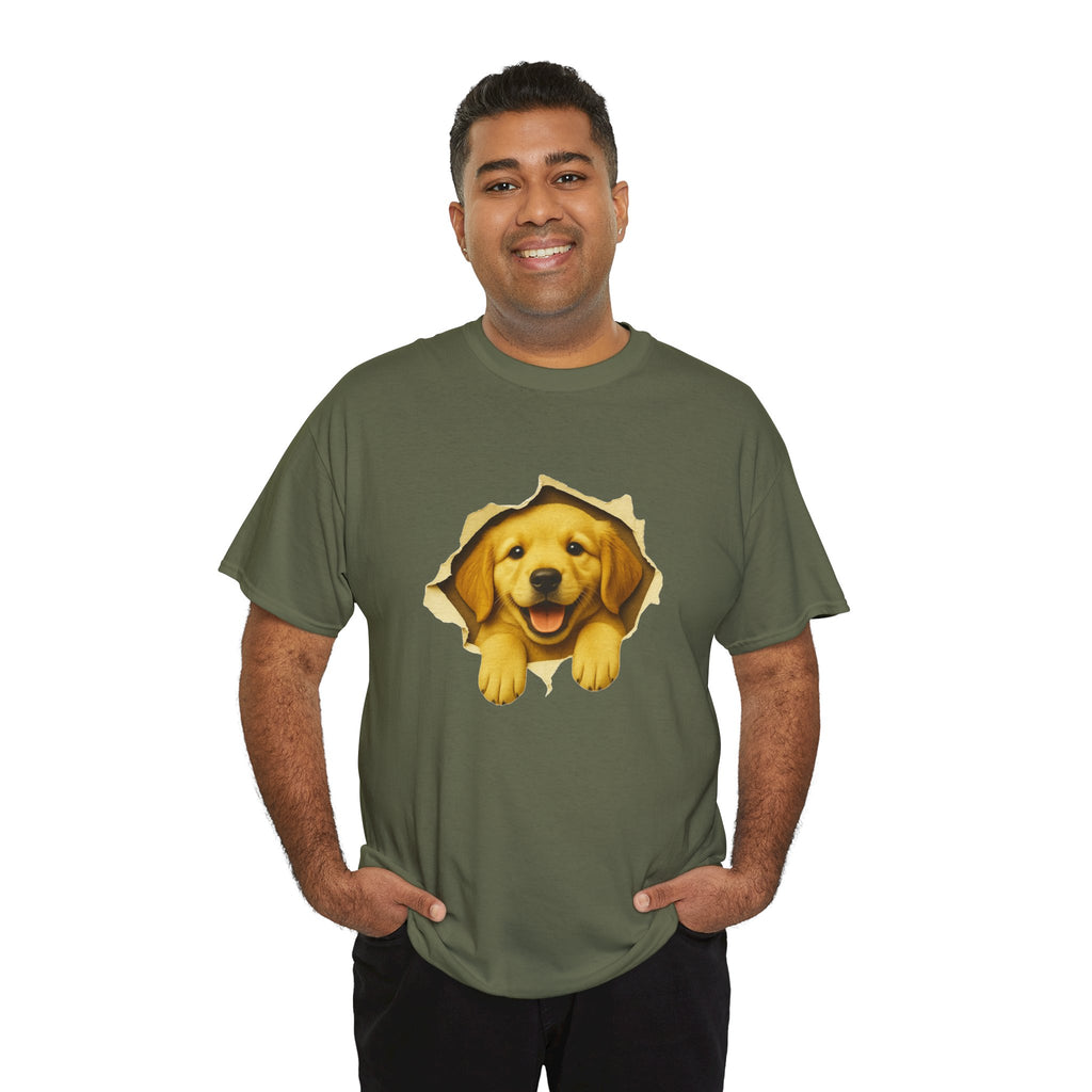 Golden Retriever Peekaboo Shirt, Cute Dog Lover T-Shirt, Funny Puppy Tee, Golden Retriever Gift, Pet Lover Graphic Shirt