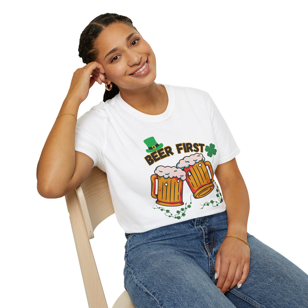 Beer First T-Shirt — St. Patrick's Day Beer Mug Tee