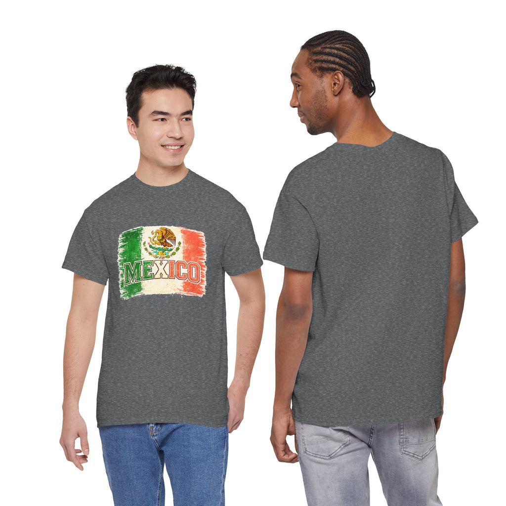 Mexico Flag Vintage T-Shirt — Distressed Mexican Emblem Tee