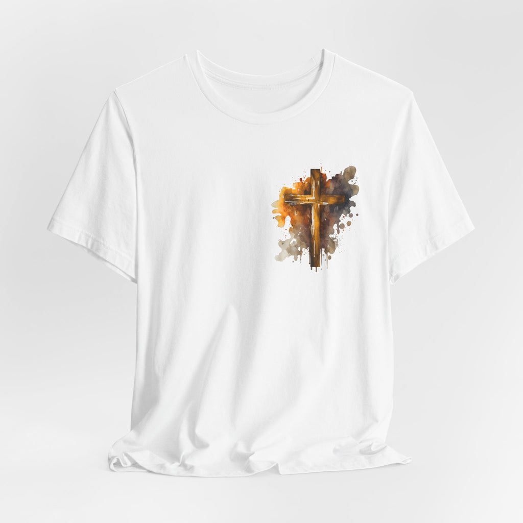 Christian Cross T-Shirt, Watercolor Faith Tee, Religious Shirt, Minimalist Christian Gift, Unisex Graphic Tee