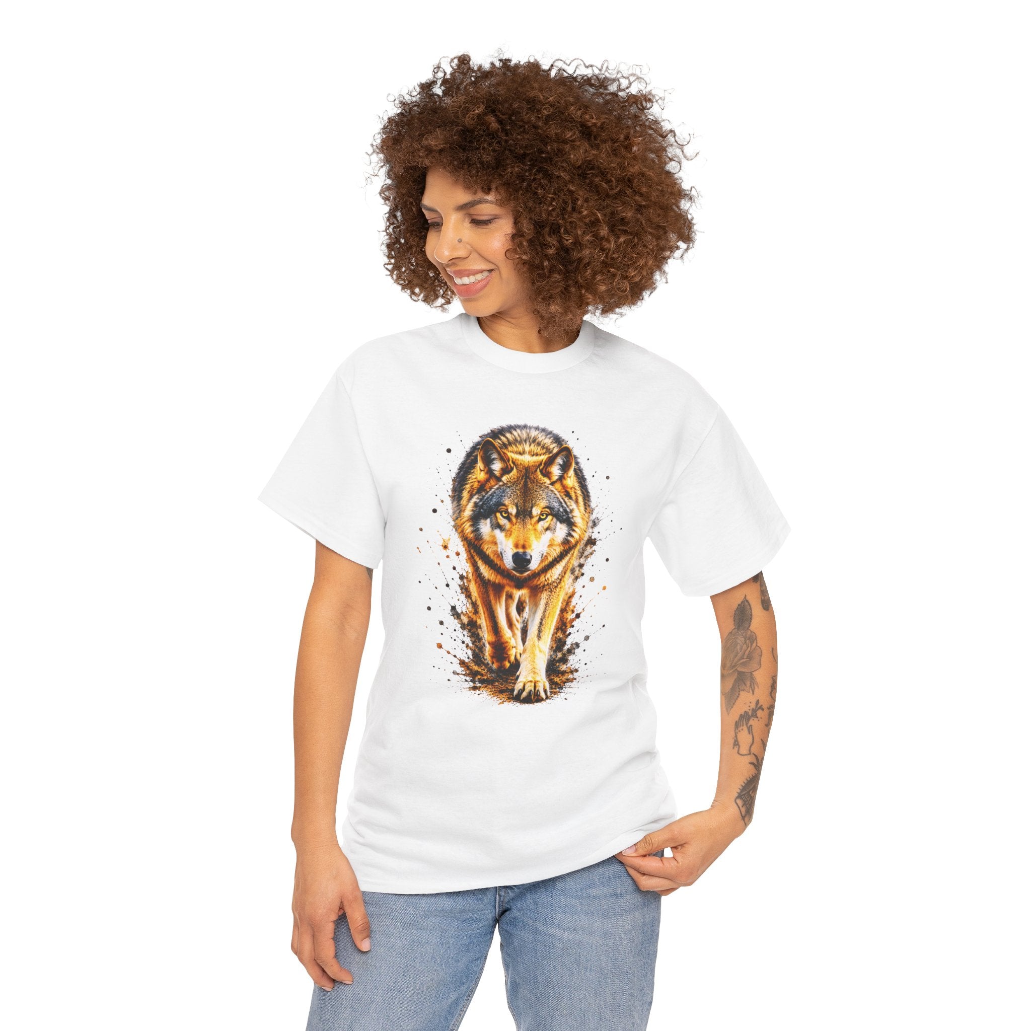 Wolf Graphic T-Shirt, Majestic Wolf Tee, Wildlife Animal Shirt, Unisex Nature Graphic Tee, Wolf Lover Gift, Forest Wolf Shirt