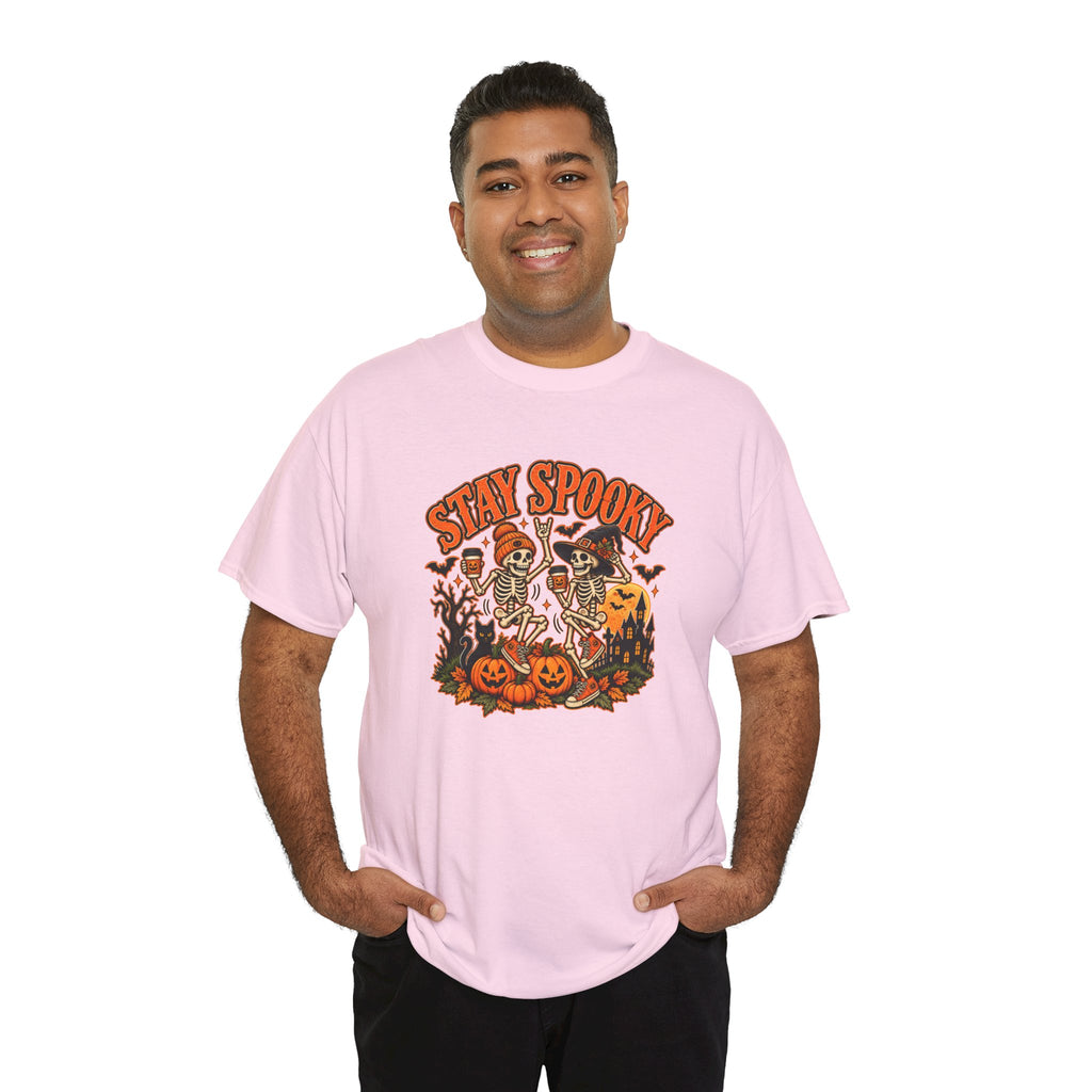 Stay Spooky Halloween Shirt | Dancing Skeleton Pumpkin Graphic Tee