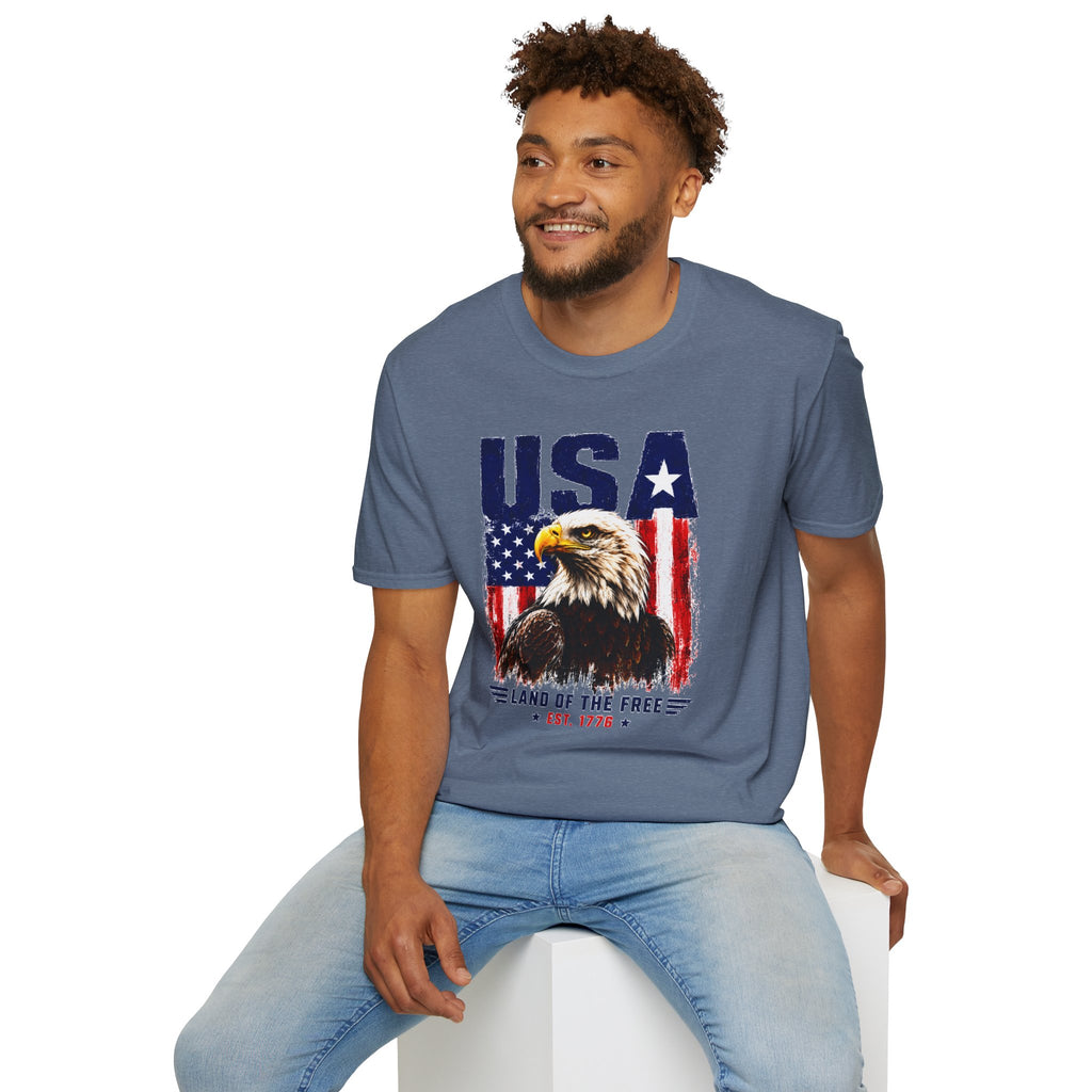 USA Eagle T-Shirt — Patriotic American Flag Graphic Tee (Land of the Free)
