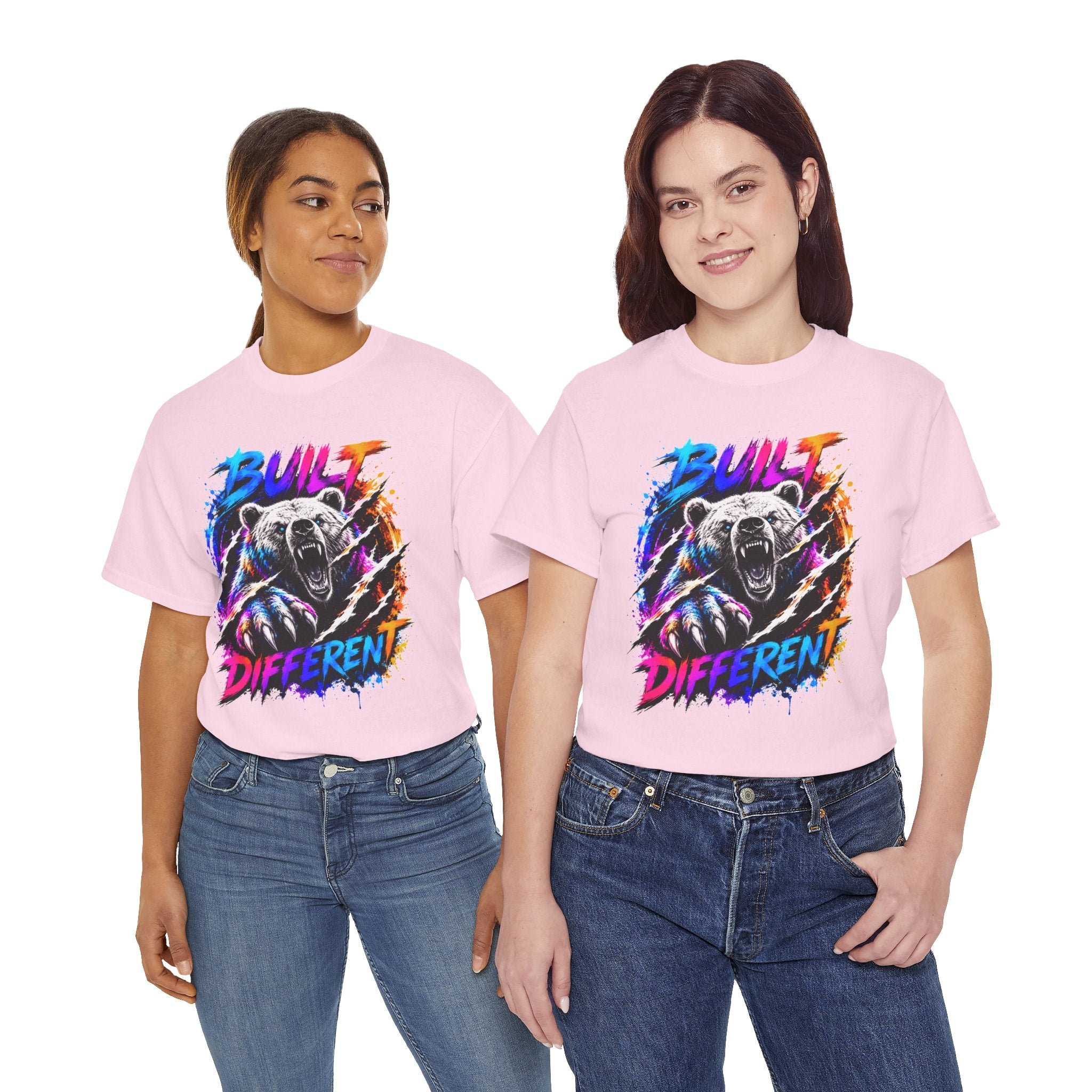 Built Different Bear T-Shirt — Bold Retro Grunge Graphic Tee