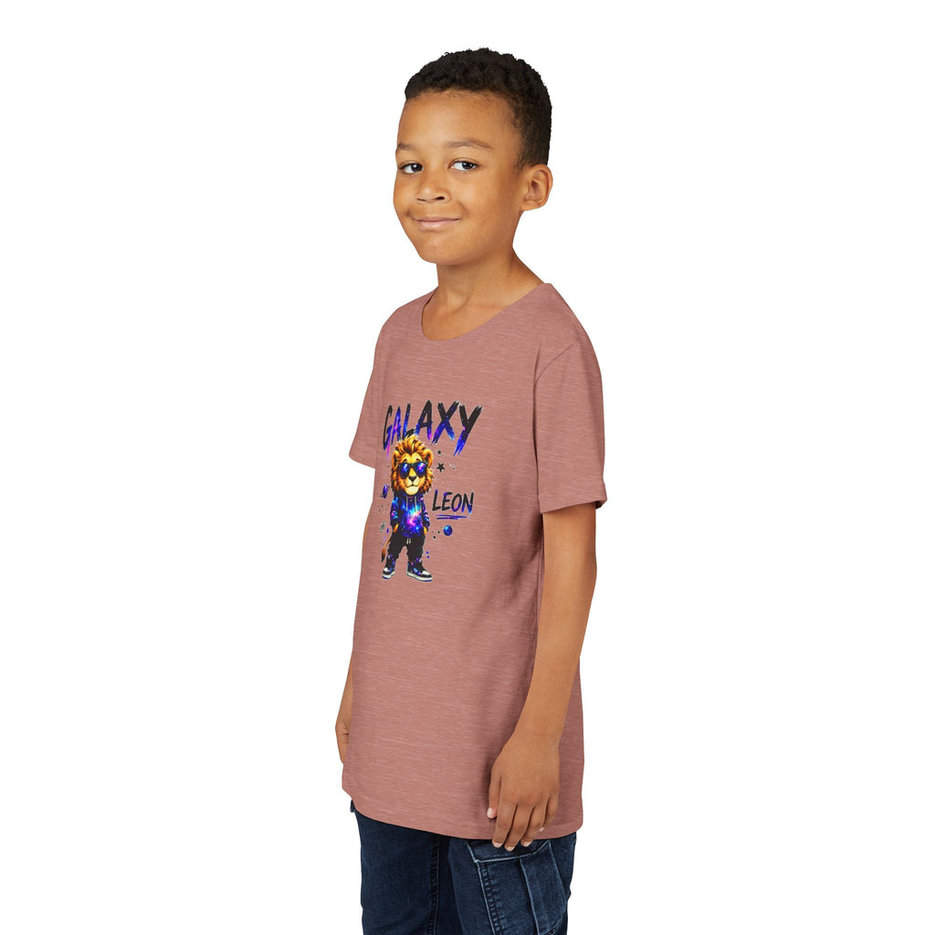 Galaxy Leon Youth T-Shirt, Space Lion Shirt for Kids, Cosmic Animal Tee, Galaxy Lion Graphic Tee, Colorful Kids Shirt, Boys Girls Unisex Tee, Gift for Kids