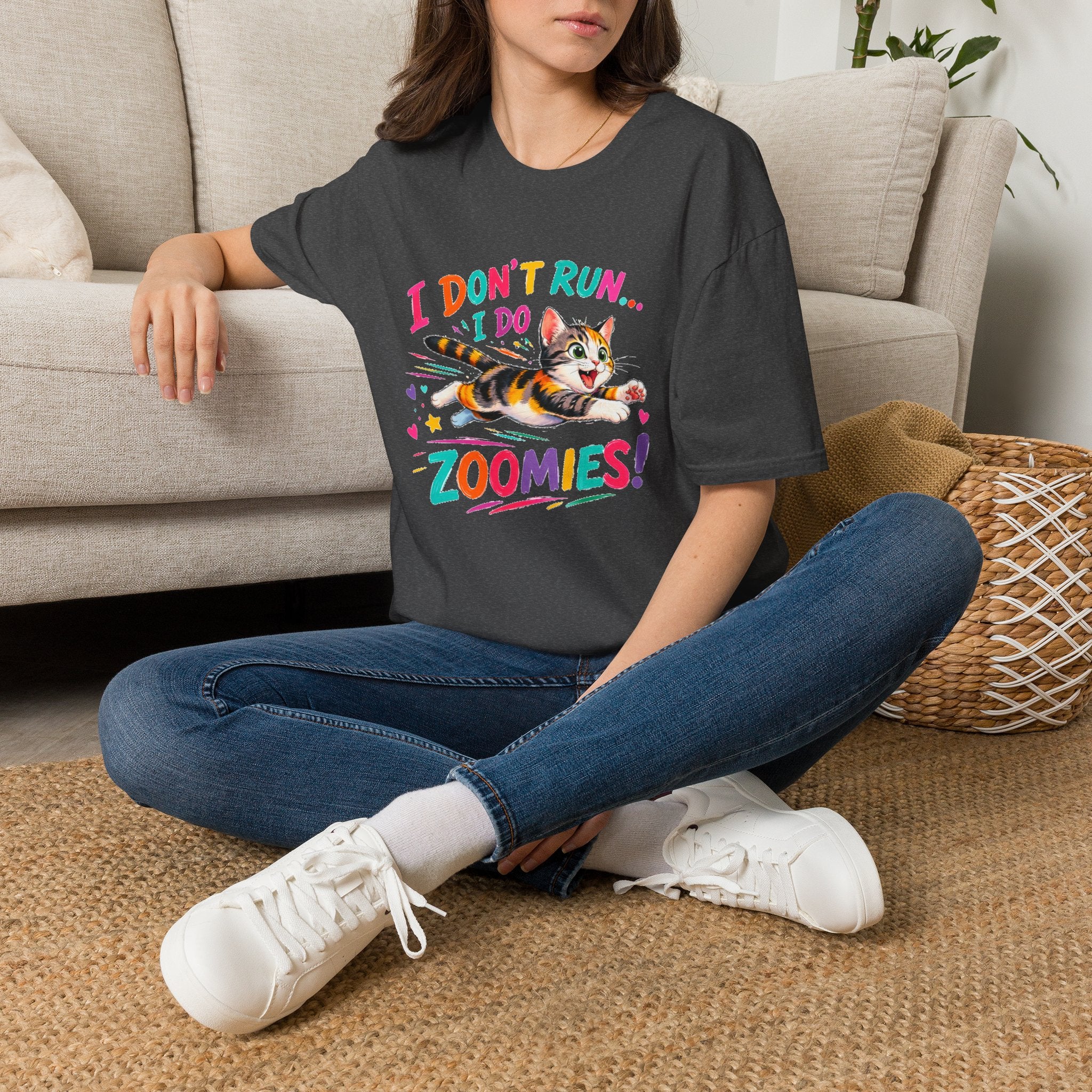 I Don’t Run… I Do—Cute Calico Cat T-Shirt