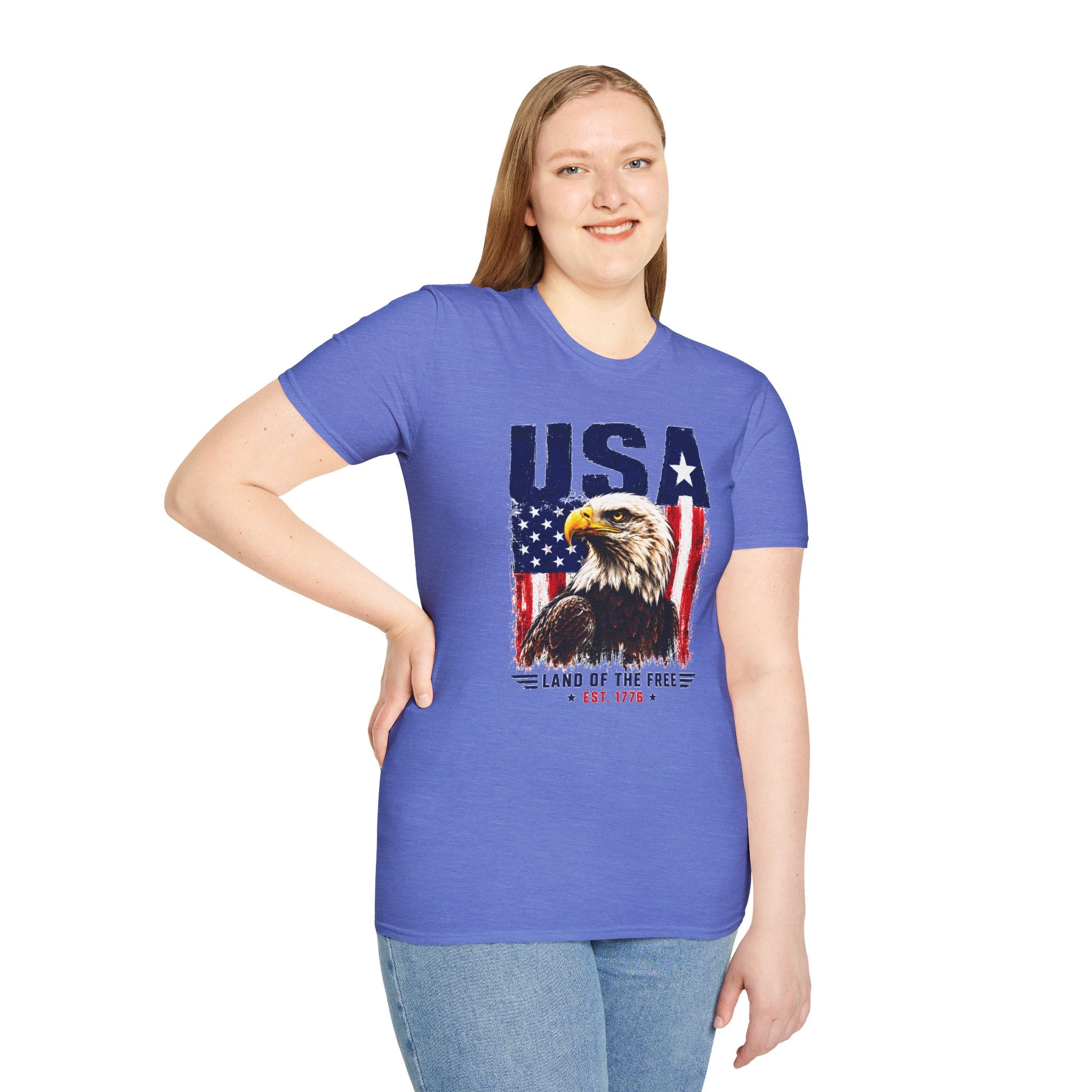 USA Eagle T-Shirt — Patriotic American Flag Graphic Tee (Land of the Free)